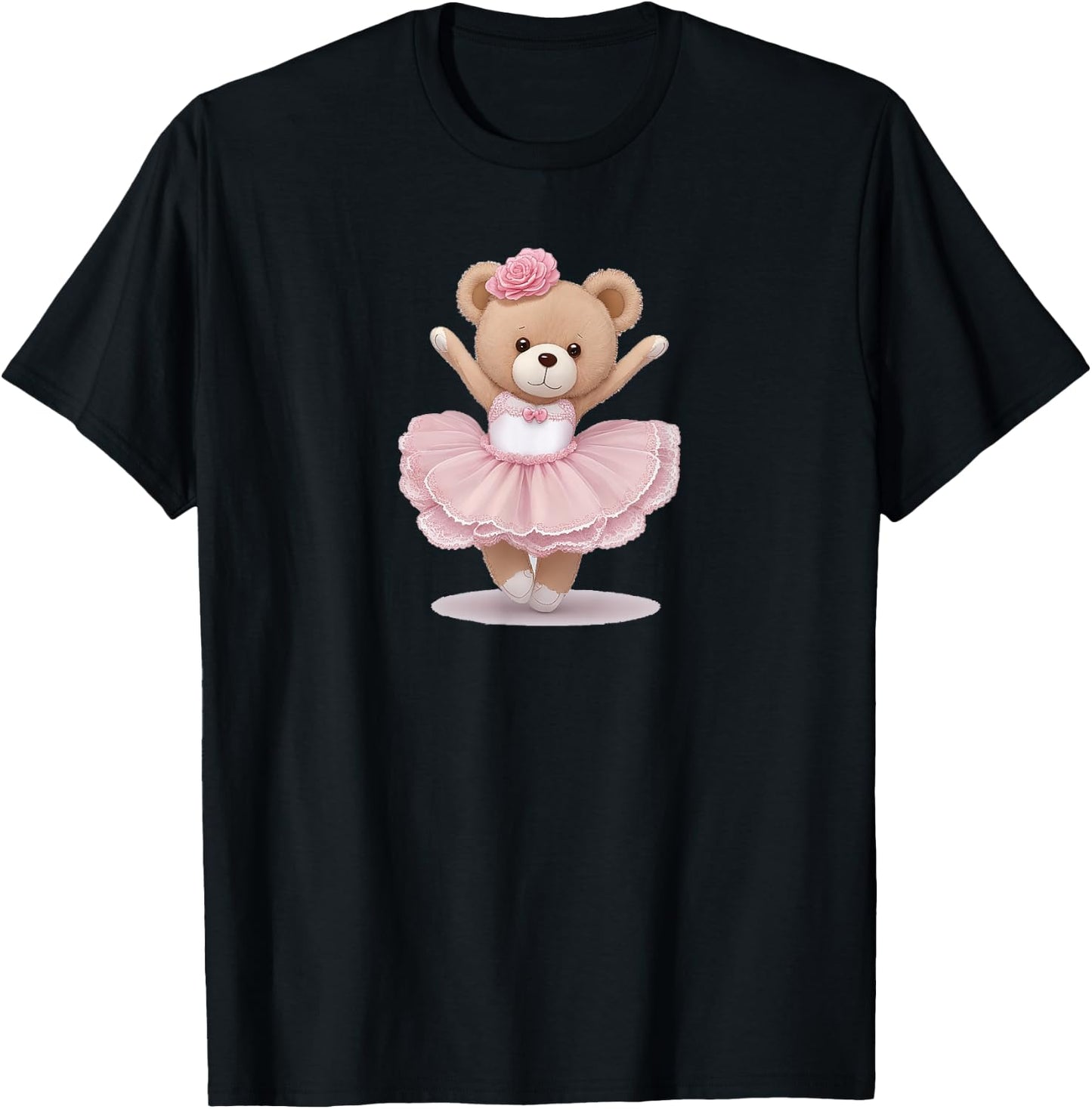 Teddy Bear Ballerina Dancer T-Shirt - T-Shirt | Black