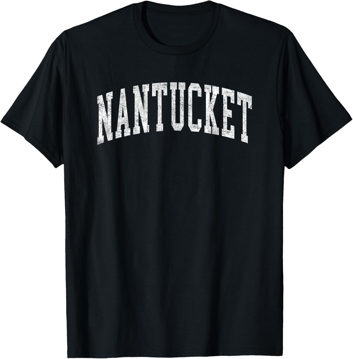 Retro Nantucket Massachusetts Beach Vacation Souvenir T-Shirt - T-Shirt | Black