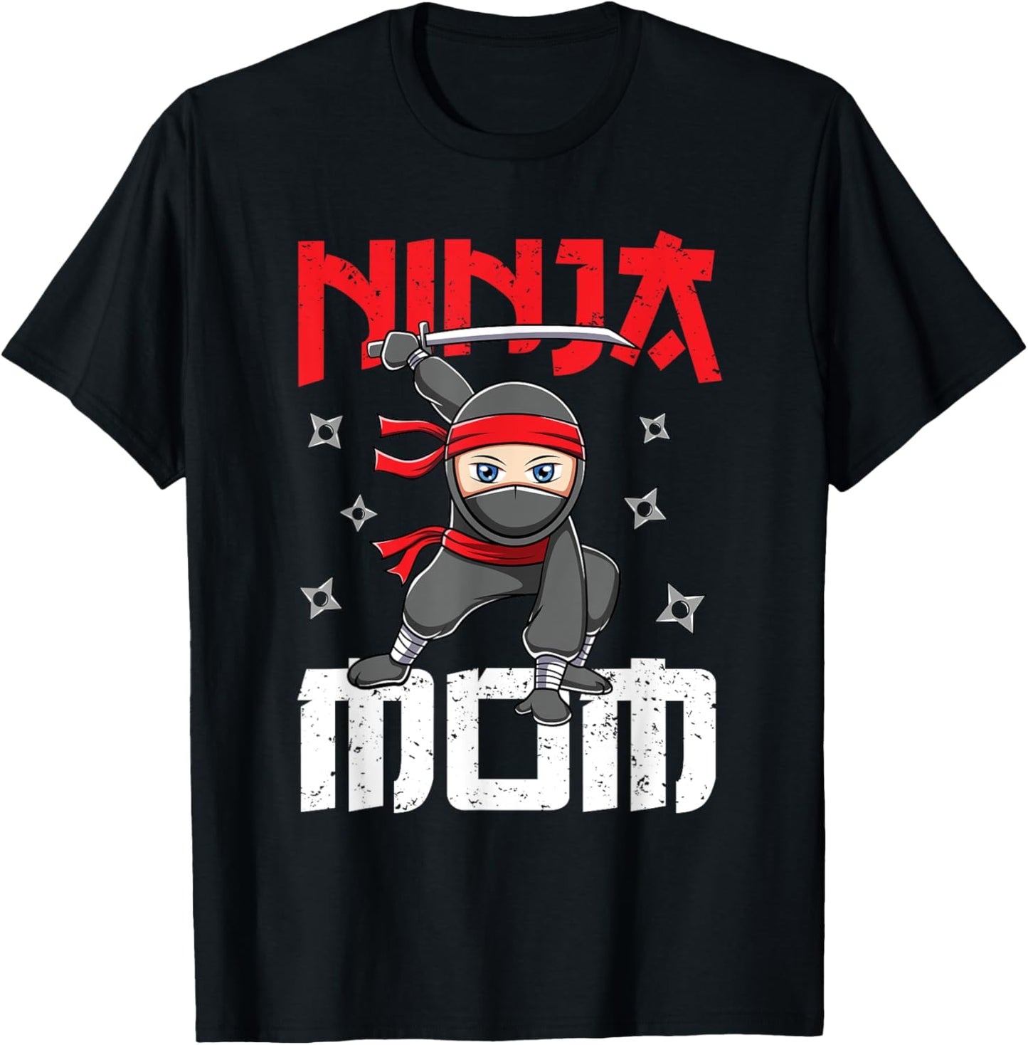 Ninja Mom Family Matching Ninja Birthday Themed Party T-Shirt - T-Shirt | Black