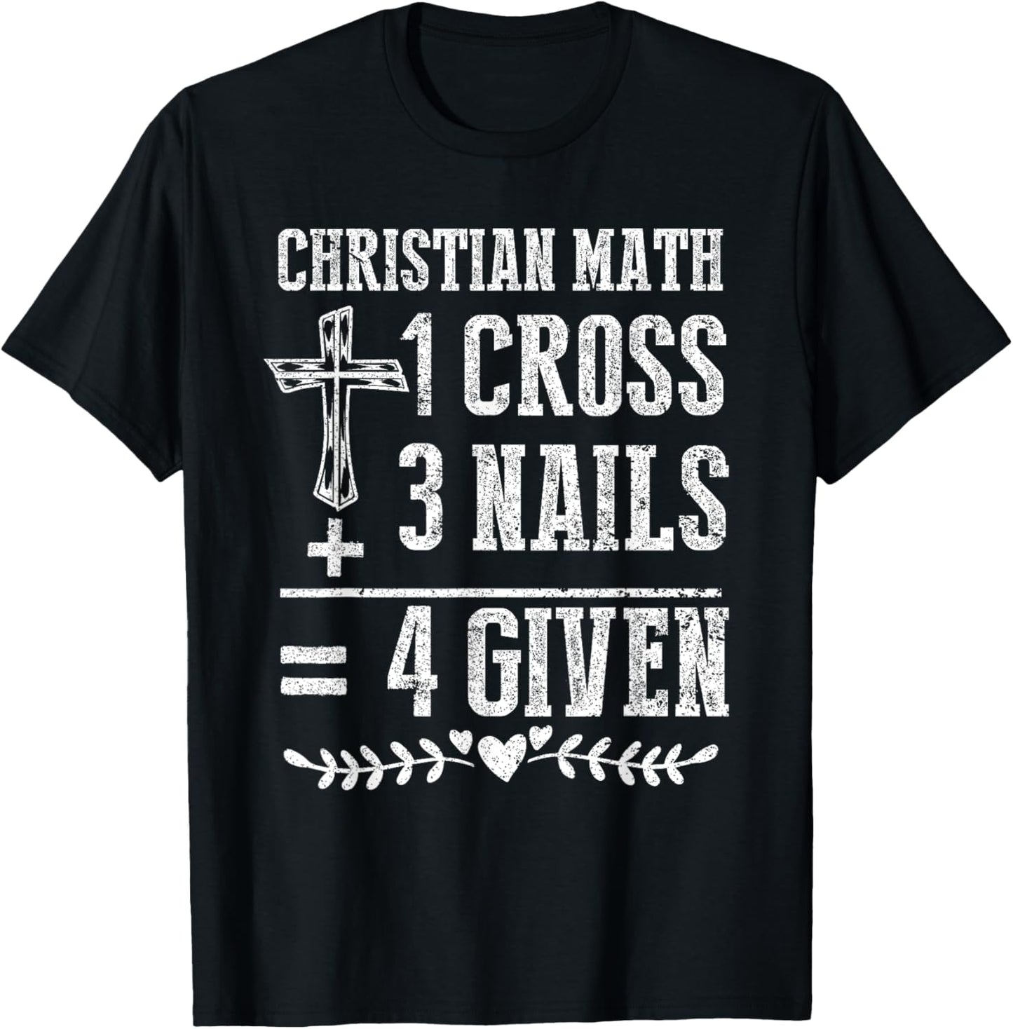 Christian Math God Worshiper Christ Follower Religion T-Shirt - T-Shirt | Black