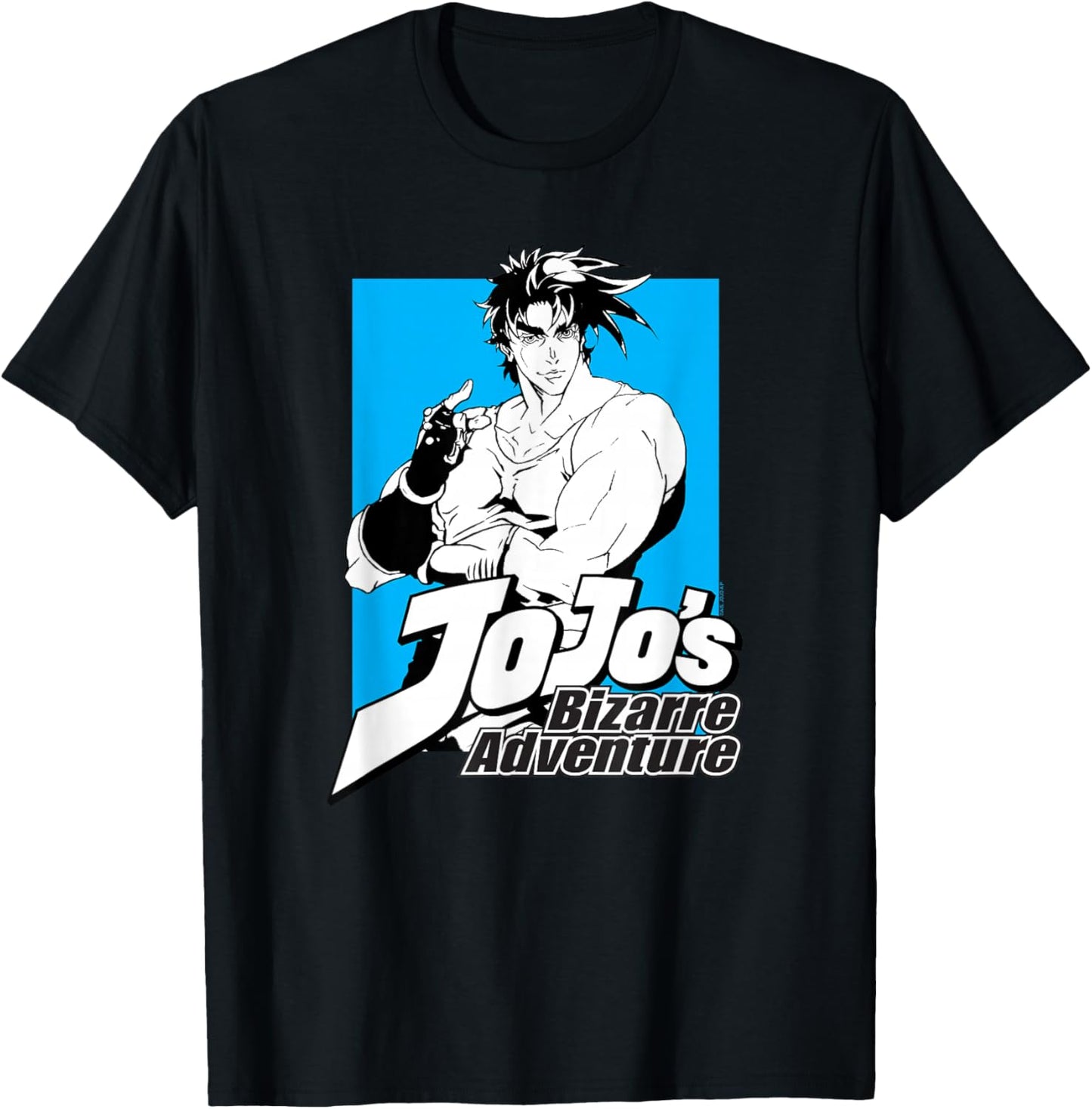 JoJo's Bizarre Adventure Part 2 Joseph Joestar Pose Anime T-Shirt - T-Shirt | Black