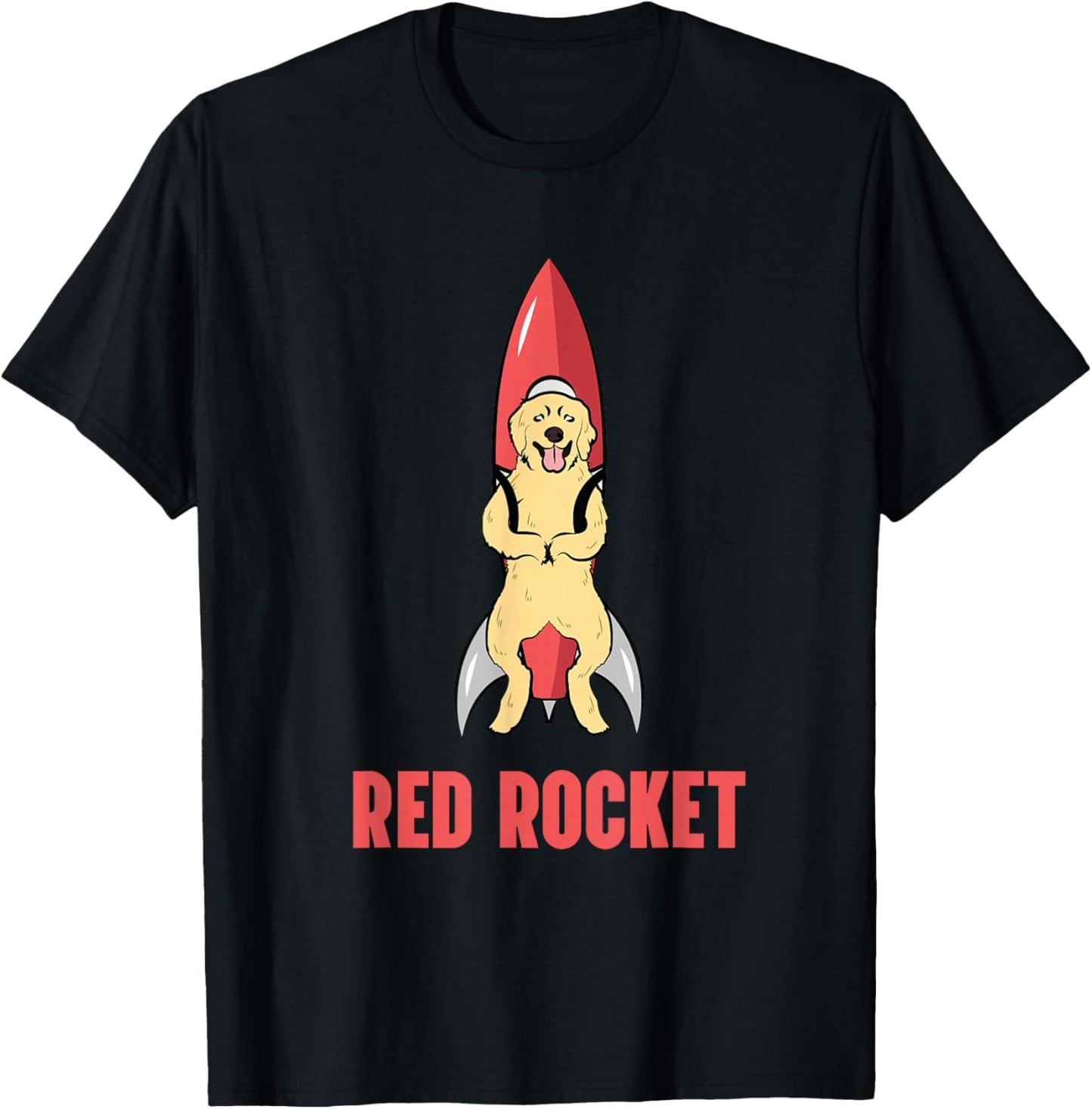 Red Rocket Dog Funny Dank Meme Memes T-Shirt - T-Shirt | Black