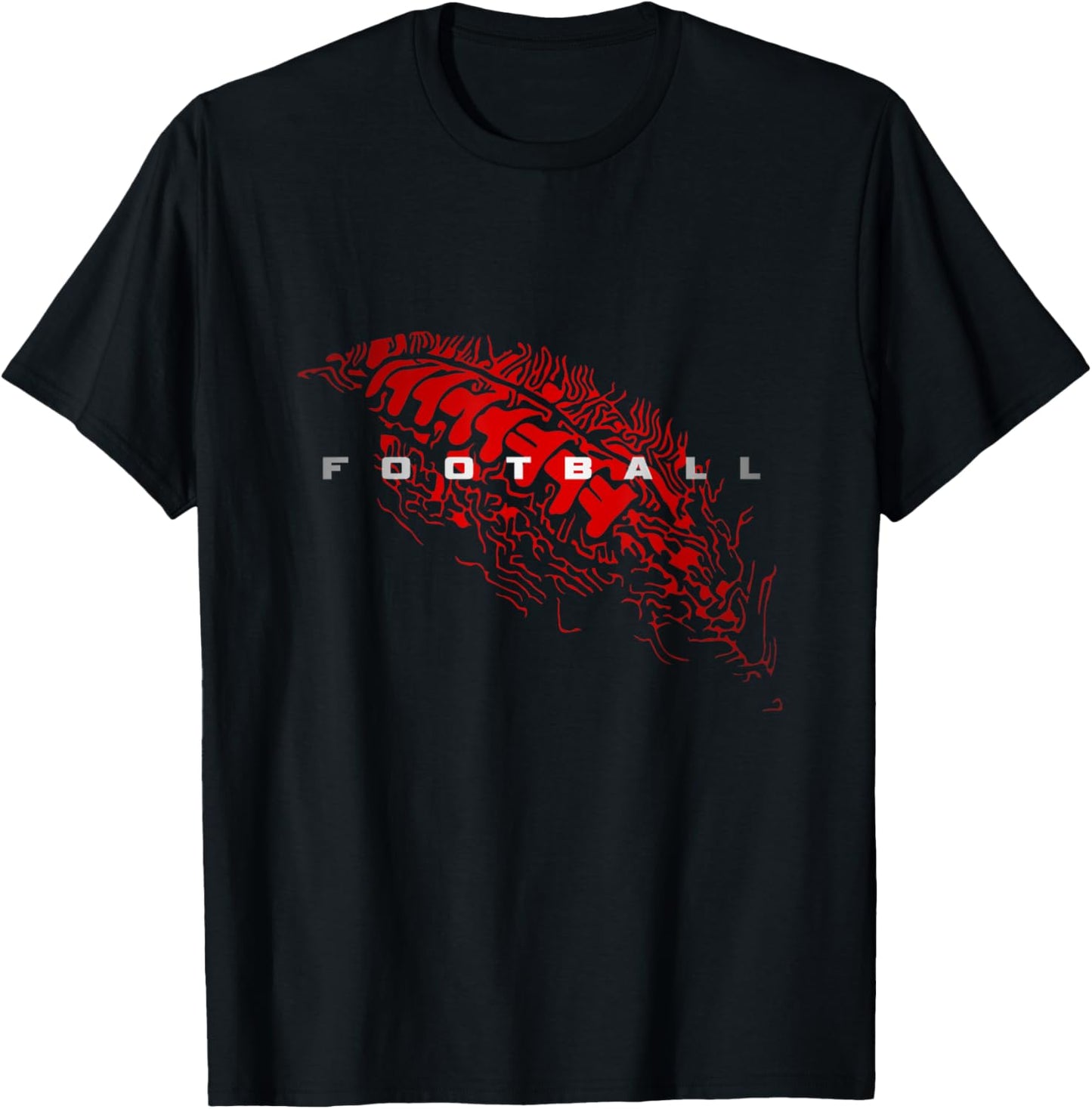 Football Apparel for Football Players or Fans - Men, Boys - Black Football - Classic Fit - Short Sleeve - Small T-Shirt - T-Shirt | Black