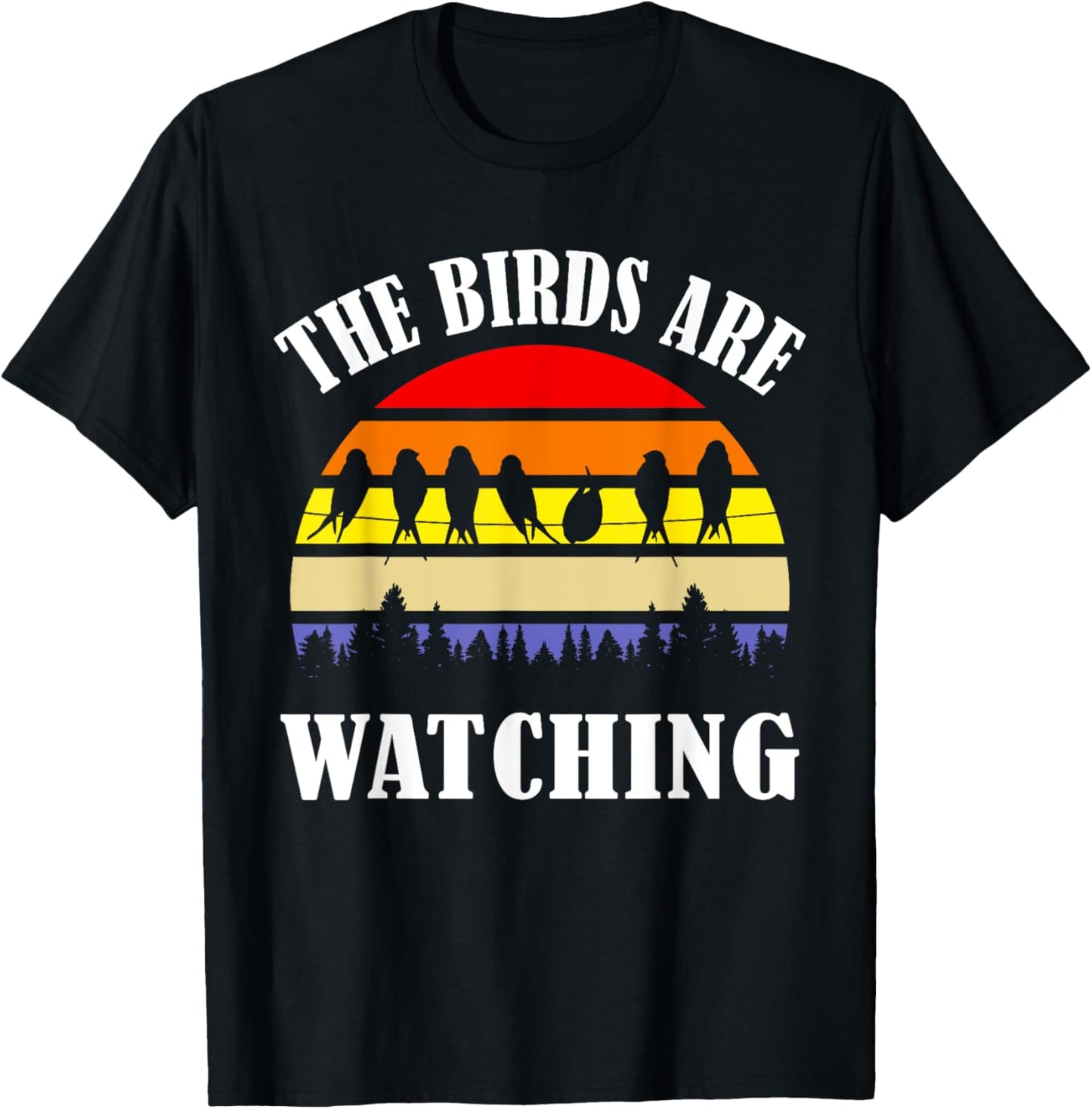 Birds Spie Conspiracy Joke Meme Surveillance | & T-Shirt - T-Shirt | Black