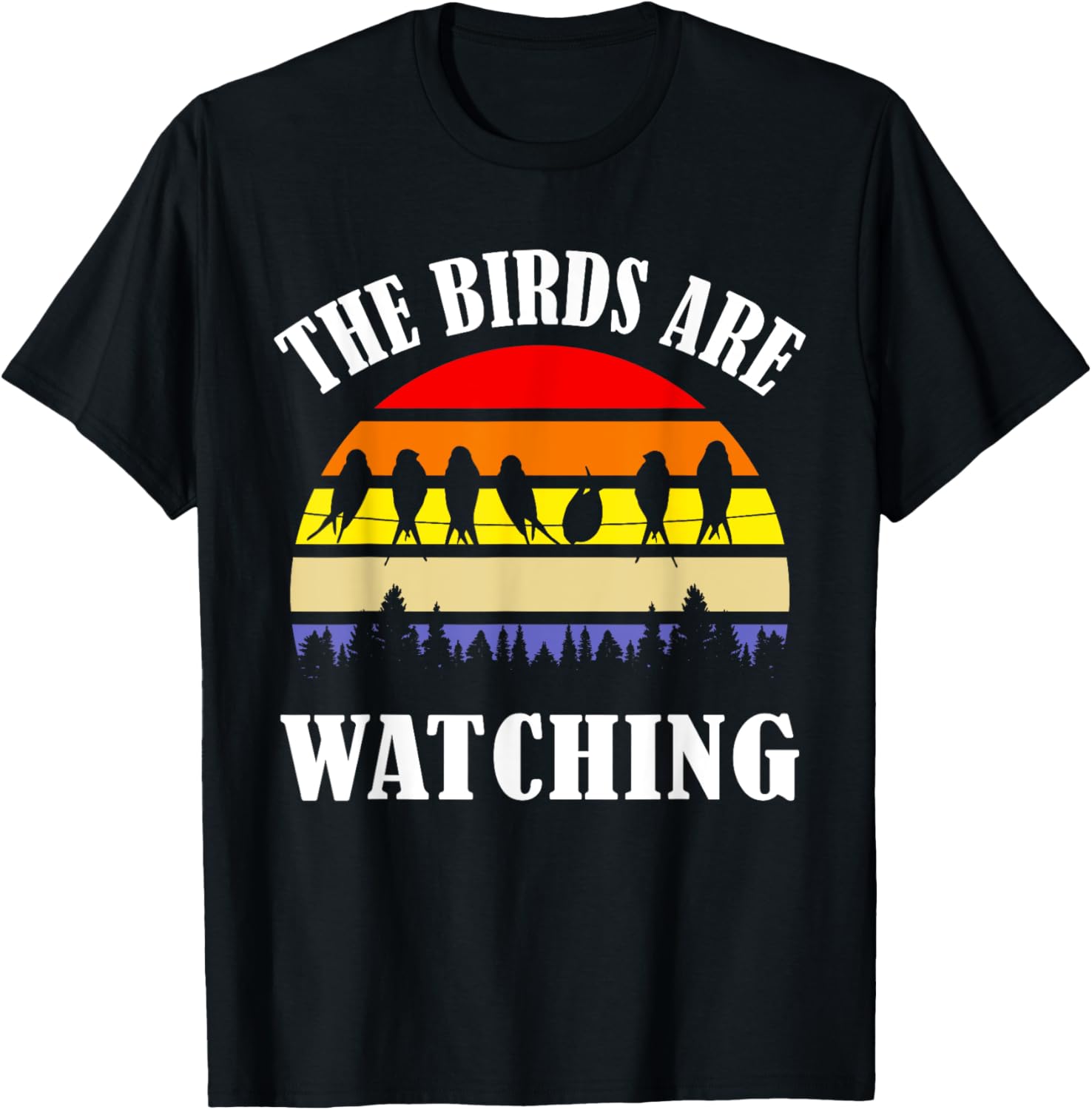 Birds Spie Conspiracy Joke Meme Surveillance | & T-Shirt - T-Shirt | Black