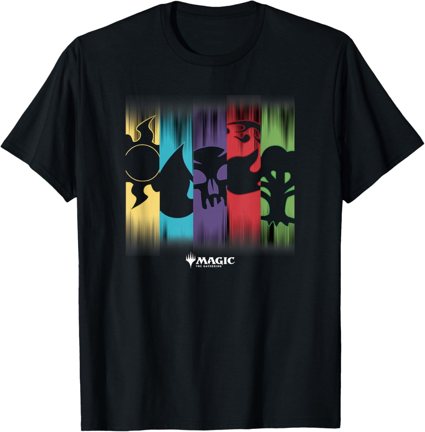 Magic: The Gathering Themed Colors & Symbols Panels T-Shirt - T-Shirt | Black