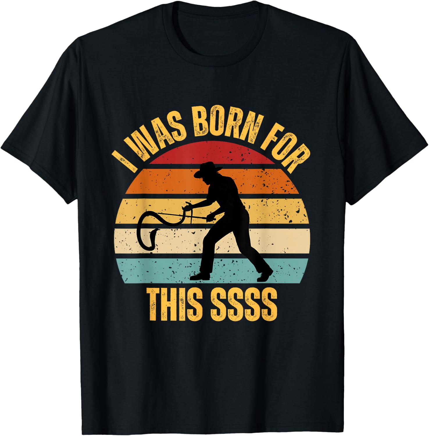 Funny for snake whisperer or snake wrangler and snake hunter T-Shirt - T-Shirt | Black