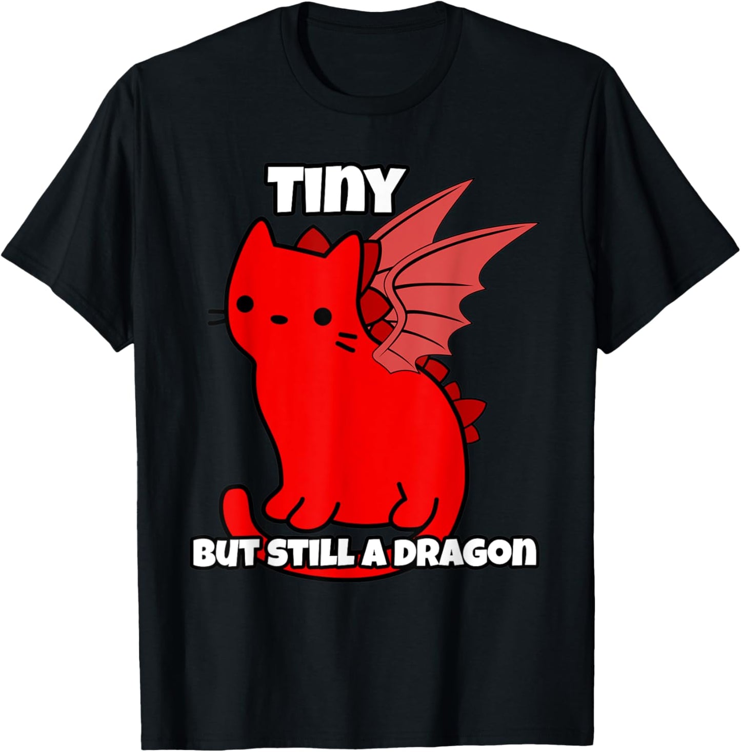 Dainty kitten rose Wyvern is still a dragon T-Shirt - T-Shirt | Black