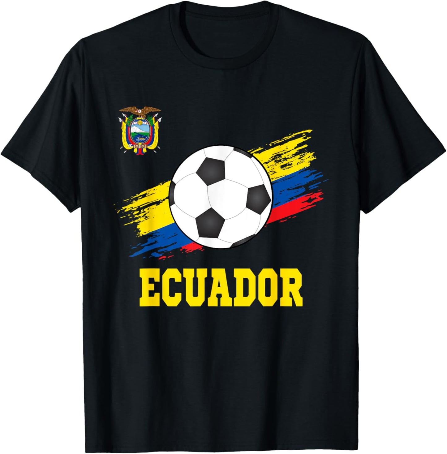 Ecuador Soccer Ecuadorian Football Ecuatoriano Futbol T-Shirt - T-Shirt | Black