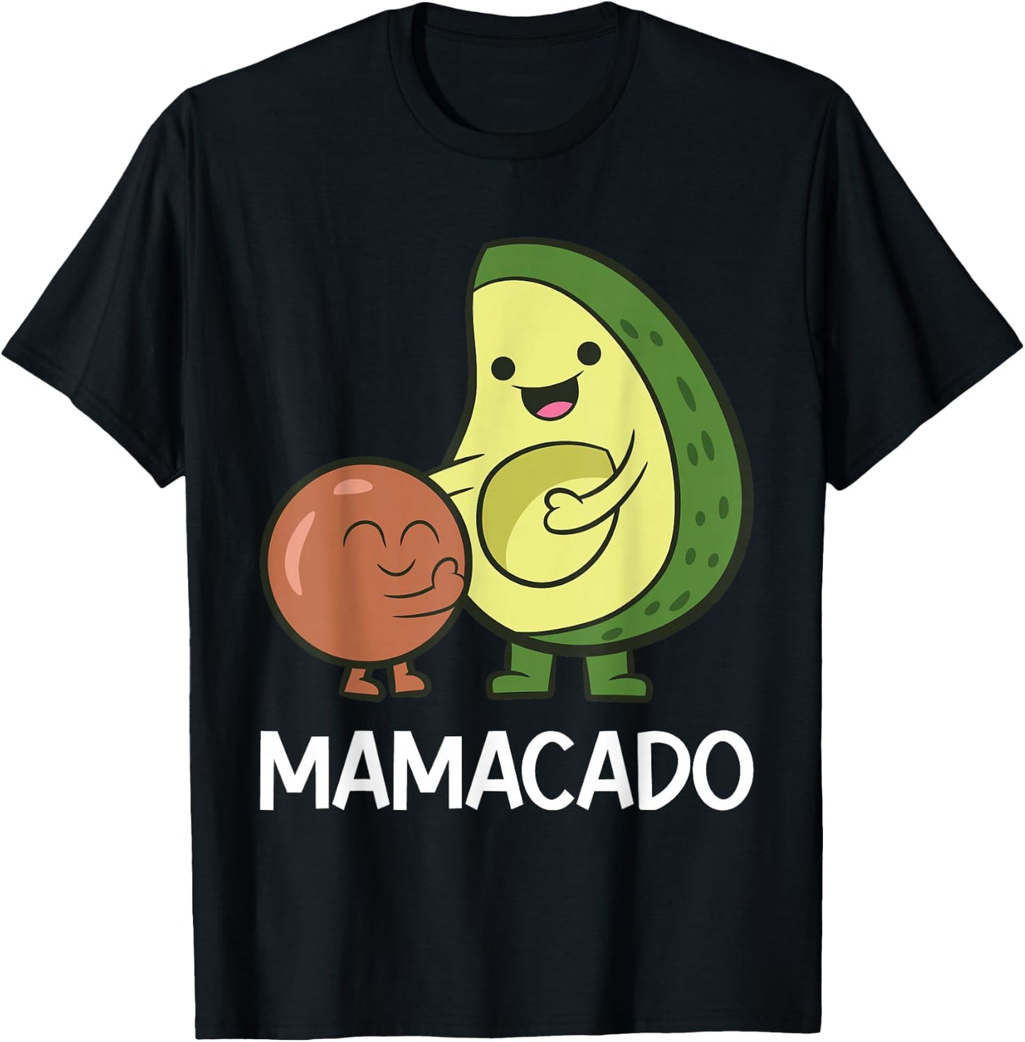 Funny Avocado Mom Vegan Guacamole Avocado Mamacado T-Shirt - T-Shirt | Black