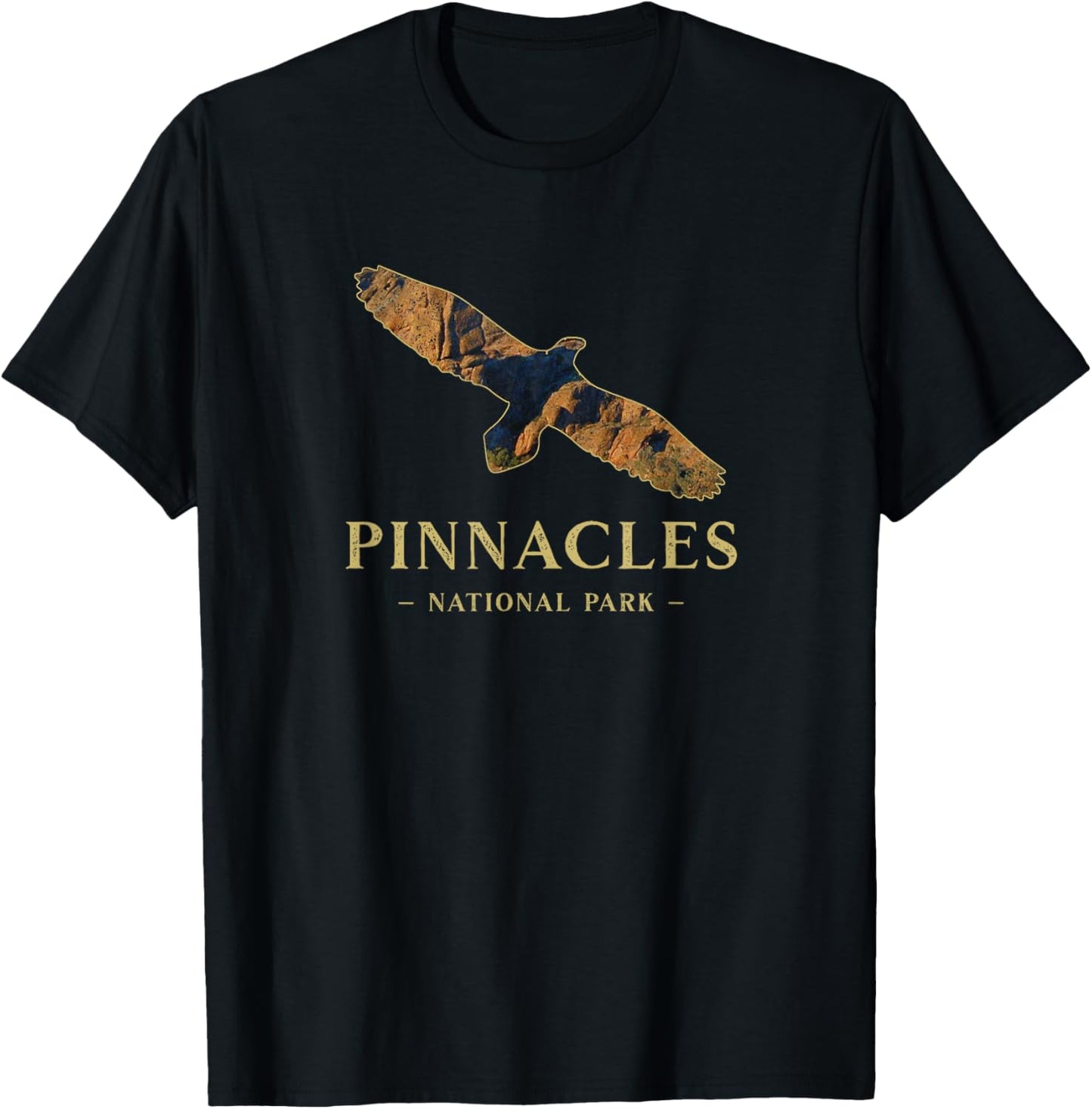 Pinnacles National Park California Condor Silhouette Birds T-Shirt - T-Shirt | Black
