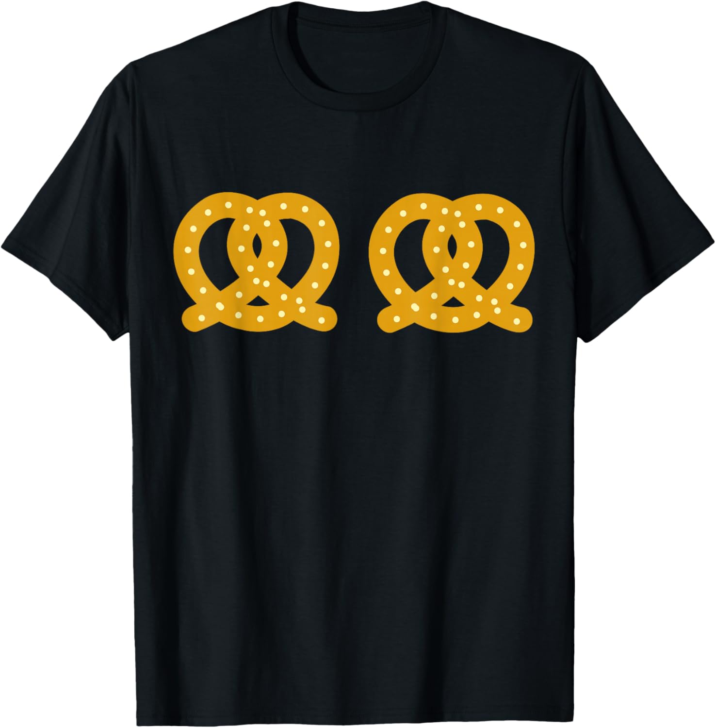 Oktoberfest Costume Funny Pretzel Boobs German Halloween T-Shirt - T-Shirt | Black