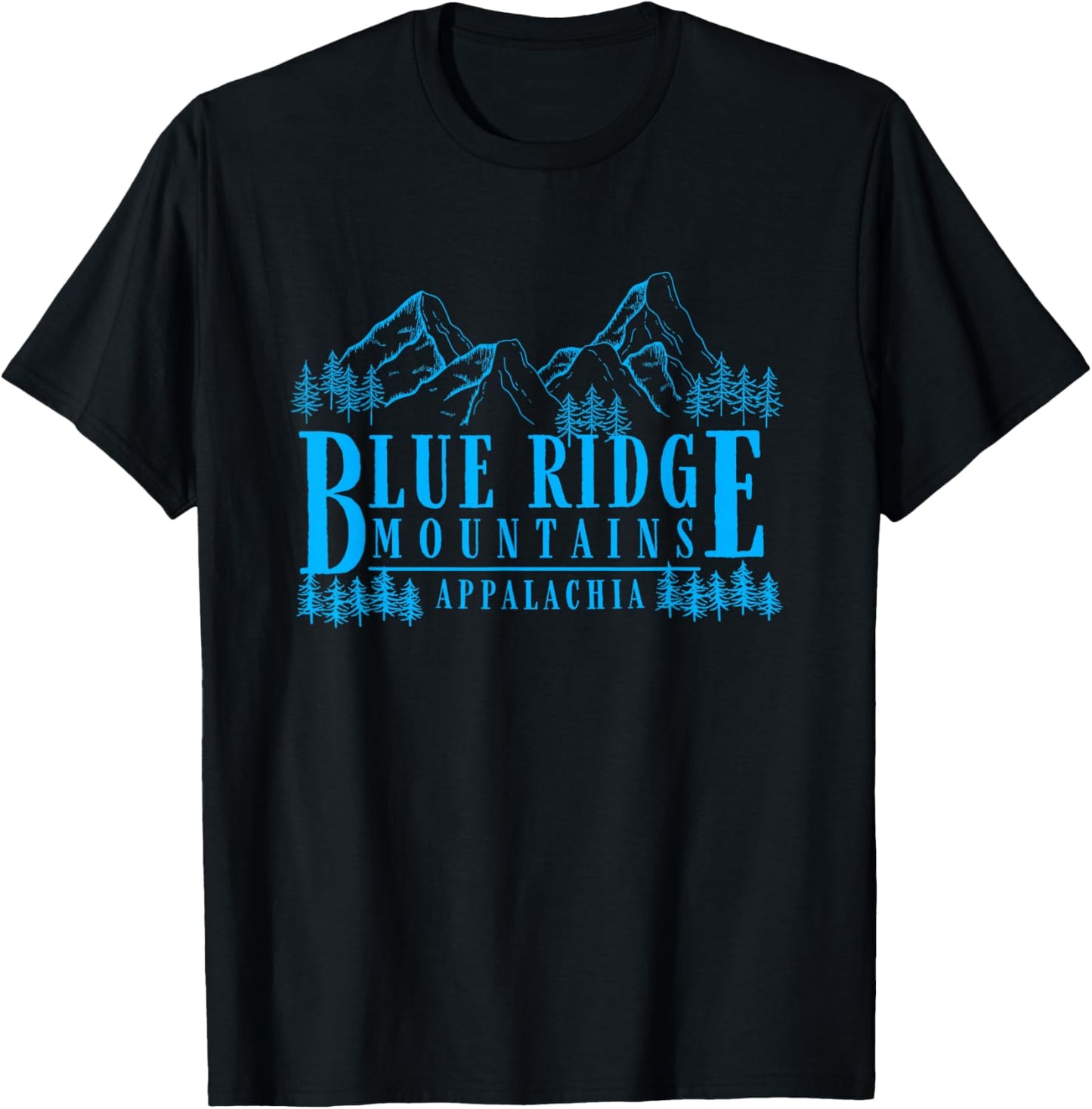 Blue Ridge Mountains Appalachia Souvenir Gift T-Shirt - T-Shirt | Black