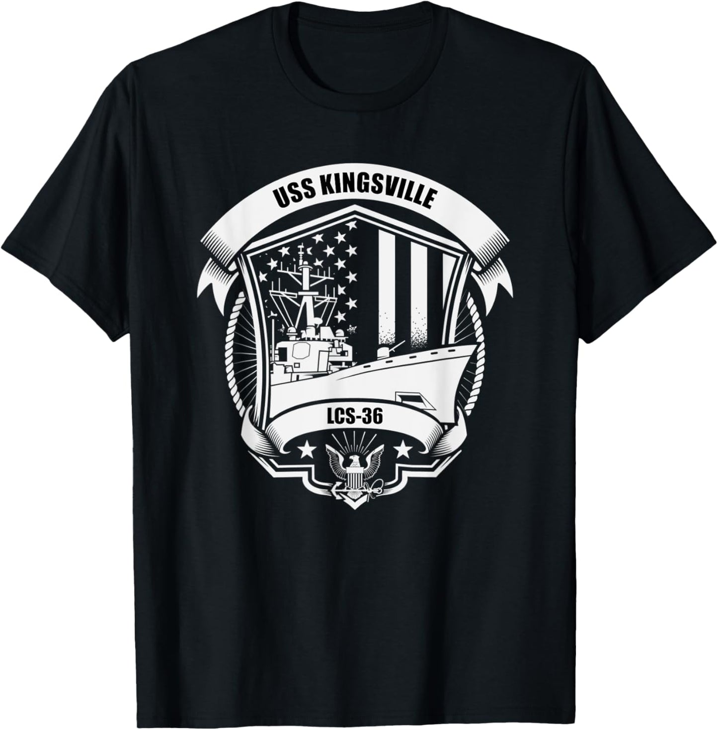 USS Kingsville LCS-36 T-Shirt - T-Shirt | Black