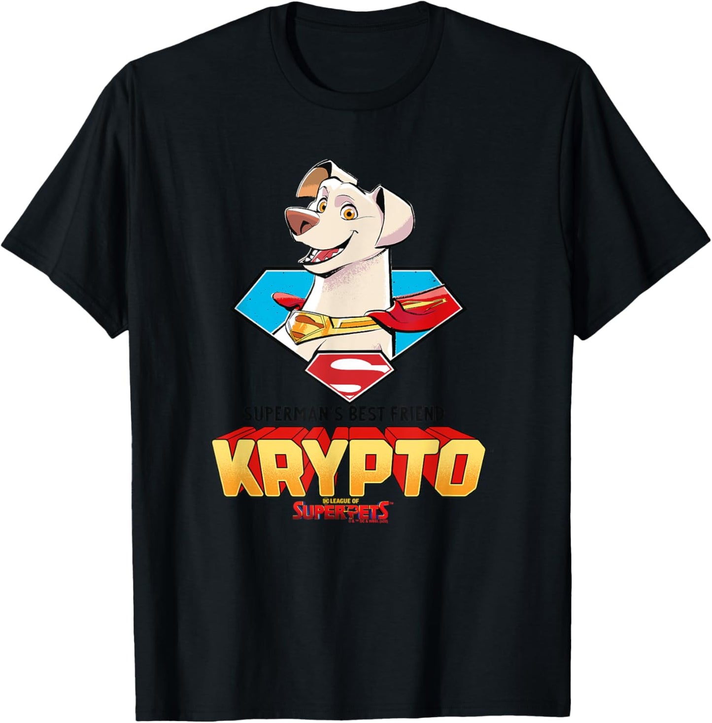 DC League Of Super-Pets Krypto The Superdog Big Face Poster T-Shirt - T-Shirt | Black