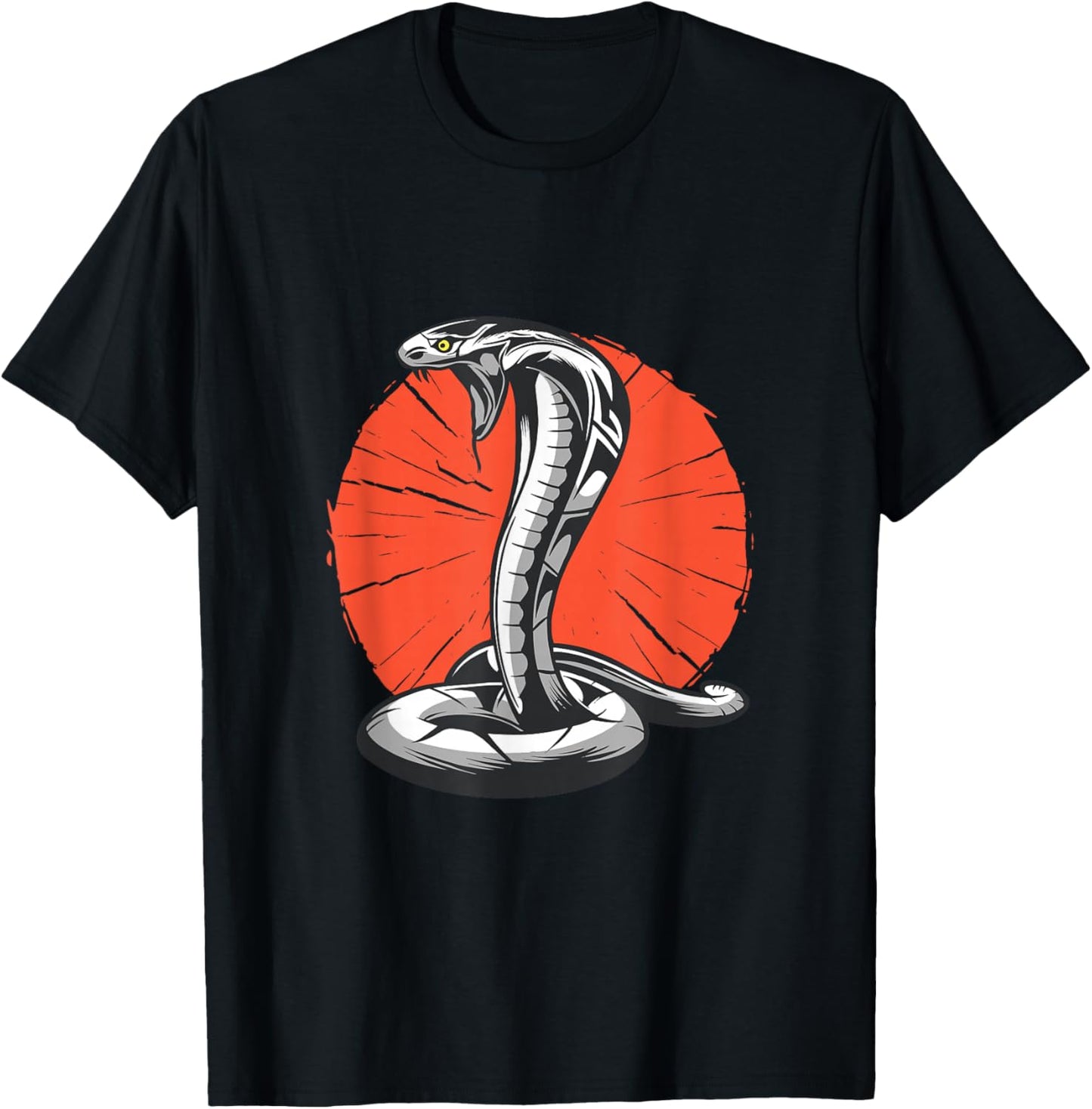 Aggressive Cobra King Snake Cobra Lover Reptiles Animals T-Shirt - T-Shirt | Black