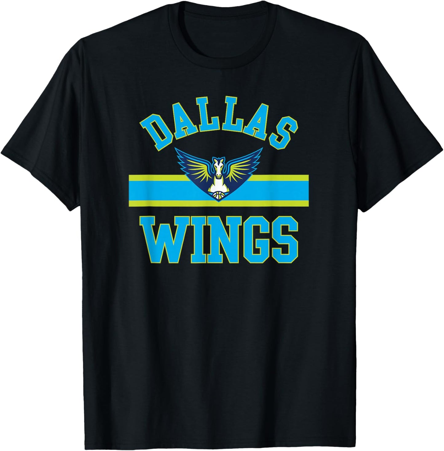 Dallas Wings WNBA Downtown - Black, Small, Classic Fit, Short Sleeve, , -Youth, Cotton Blend, Sports Fans, Adults T-Shirt - T-Shirt | Black