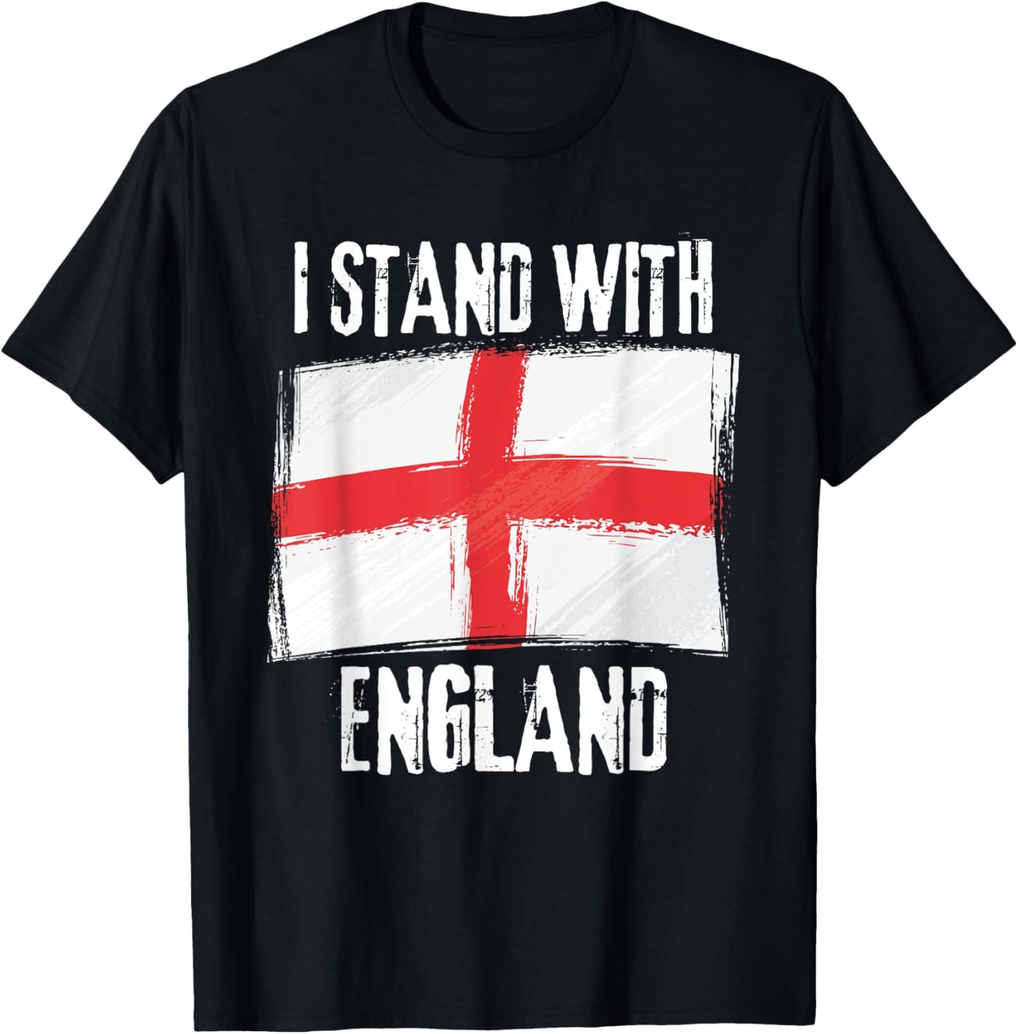 I Stand With England Flag British Flag T-Shirt - T-Shirt | Black