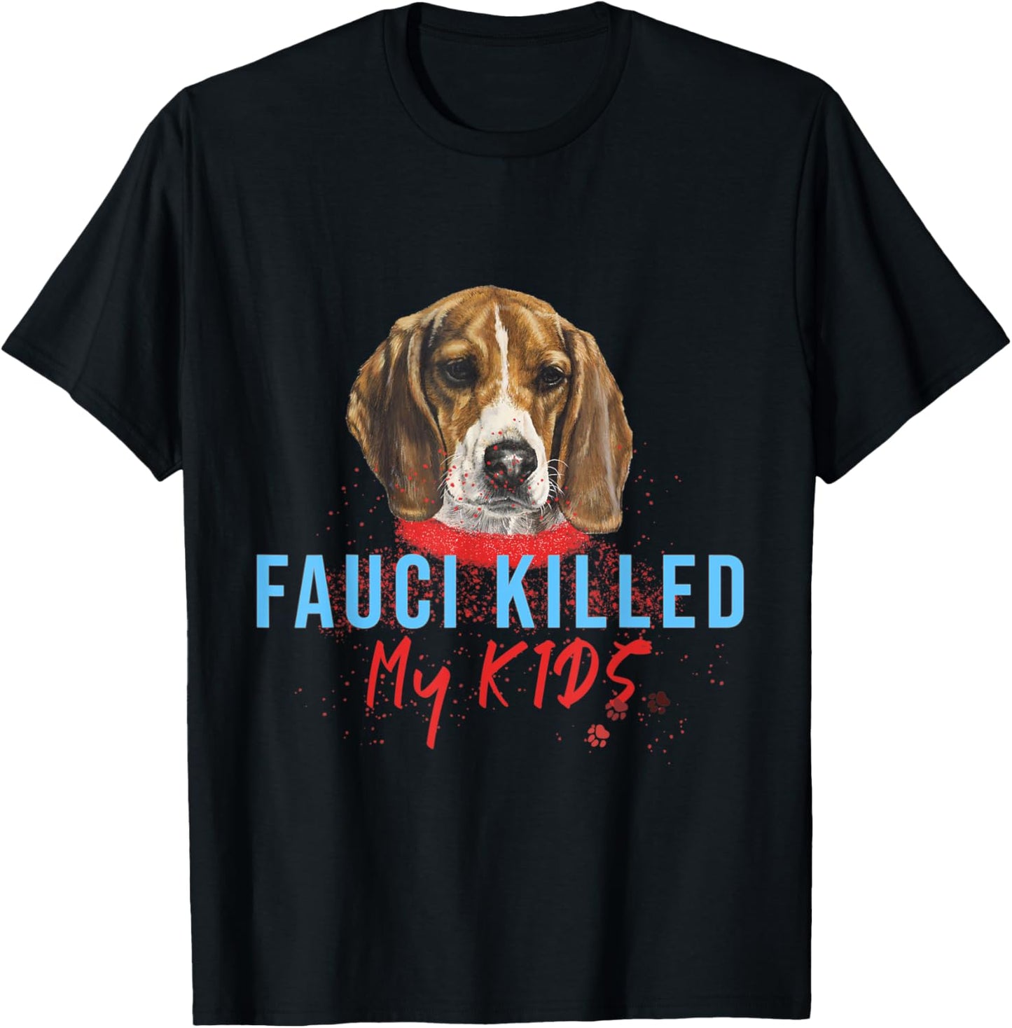 Cute Beagle Puppy And Fauci Dog Experiment T-Shirt - T-Shirt | Black