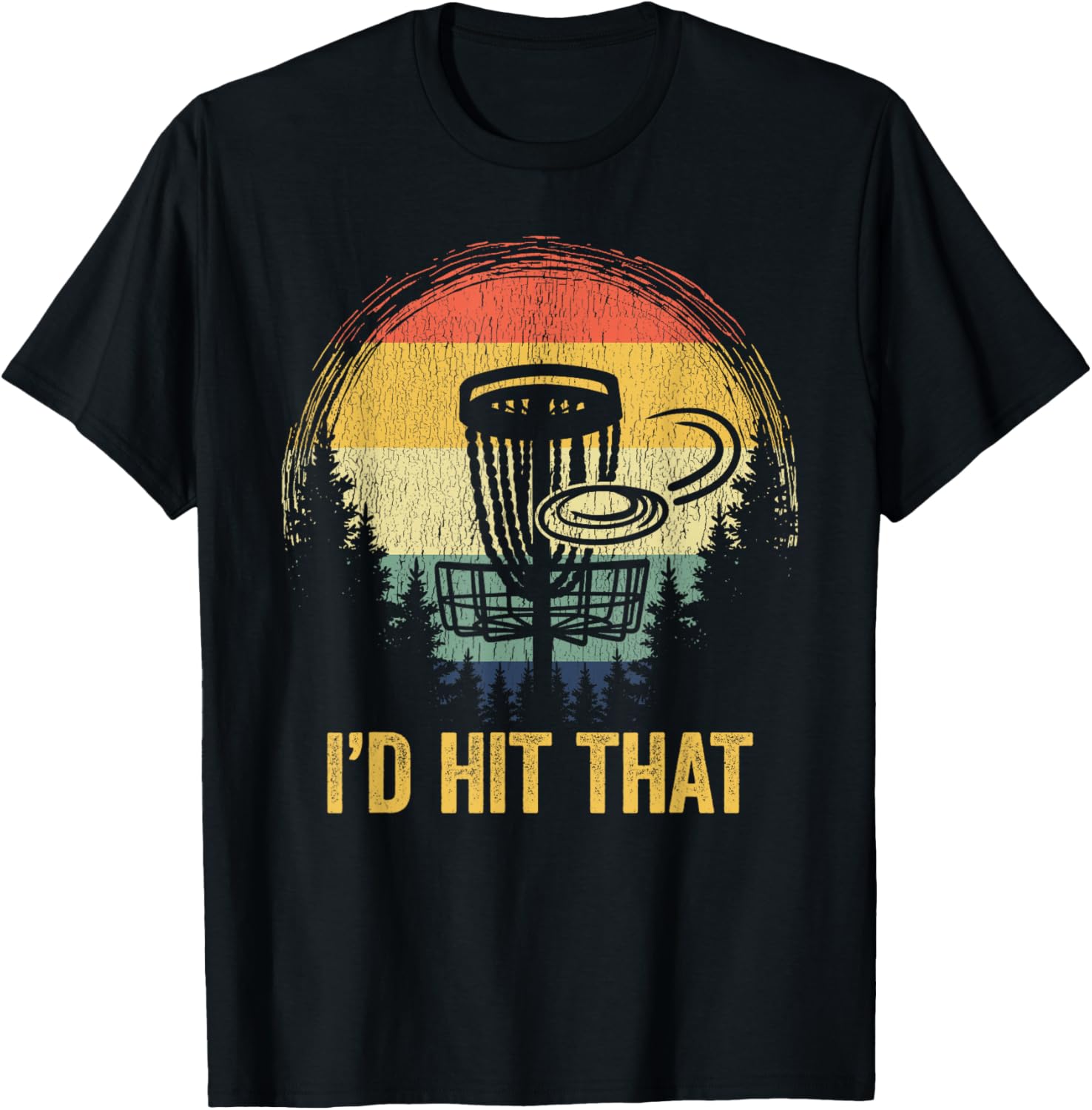 Vintage Disc Golf Funny Retro Frisbee Golf Disc Sport Player T-Shirt - T-Shirt | Black
