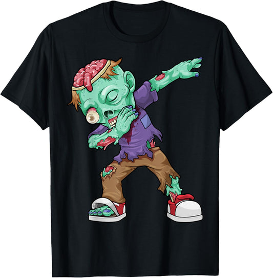 Dabbing Zombie Halloween Costume Funny Zombies Boys Kids Dab T-Shirt - T-Shirt | Black