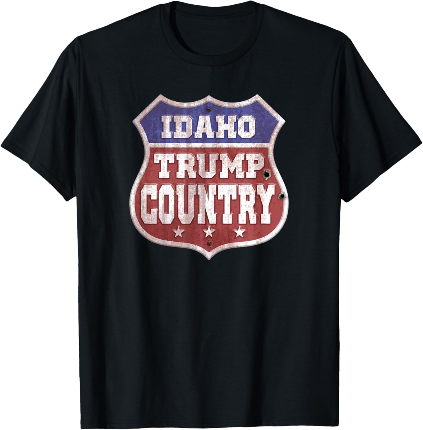 Trump 2024 Sign - Idaho Trump Country - Trump 2020 T-Shirt - T-Shirt | Black