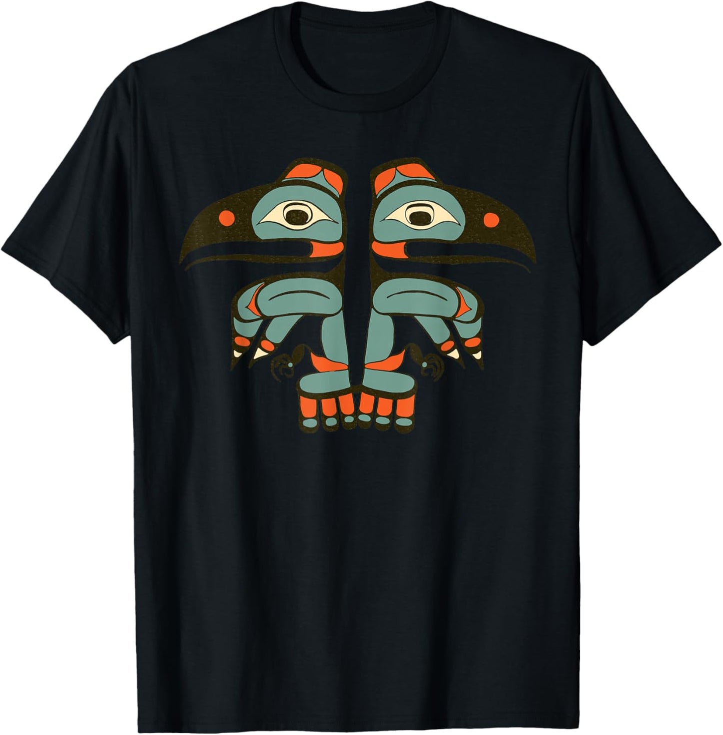 Thunderbird Northwest Art Native American Indian Tribe Style T-Shirt - T-Shirt | Black