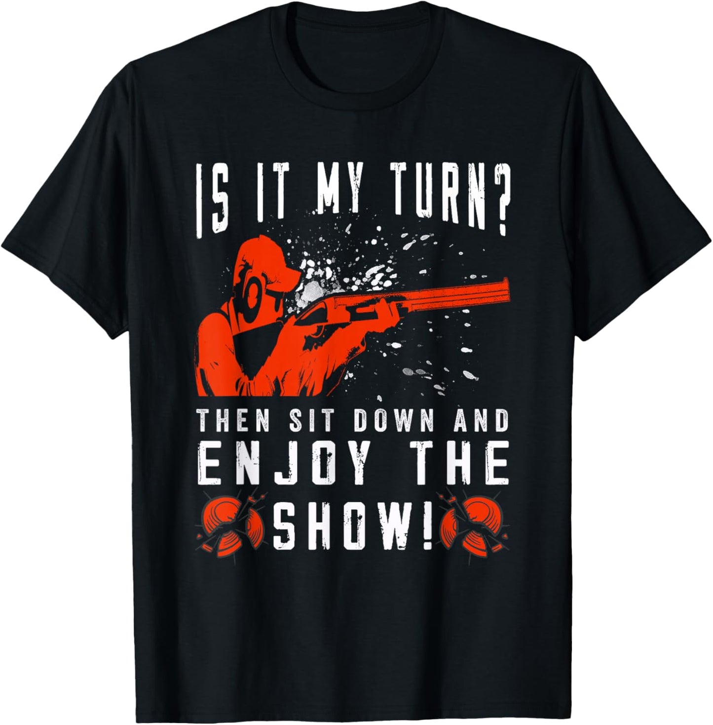 Skeet Shooter Funny Trap Shooting T-Shirt - T-Shirt | Black