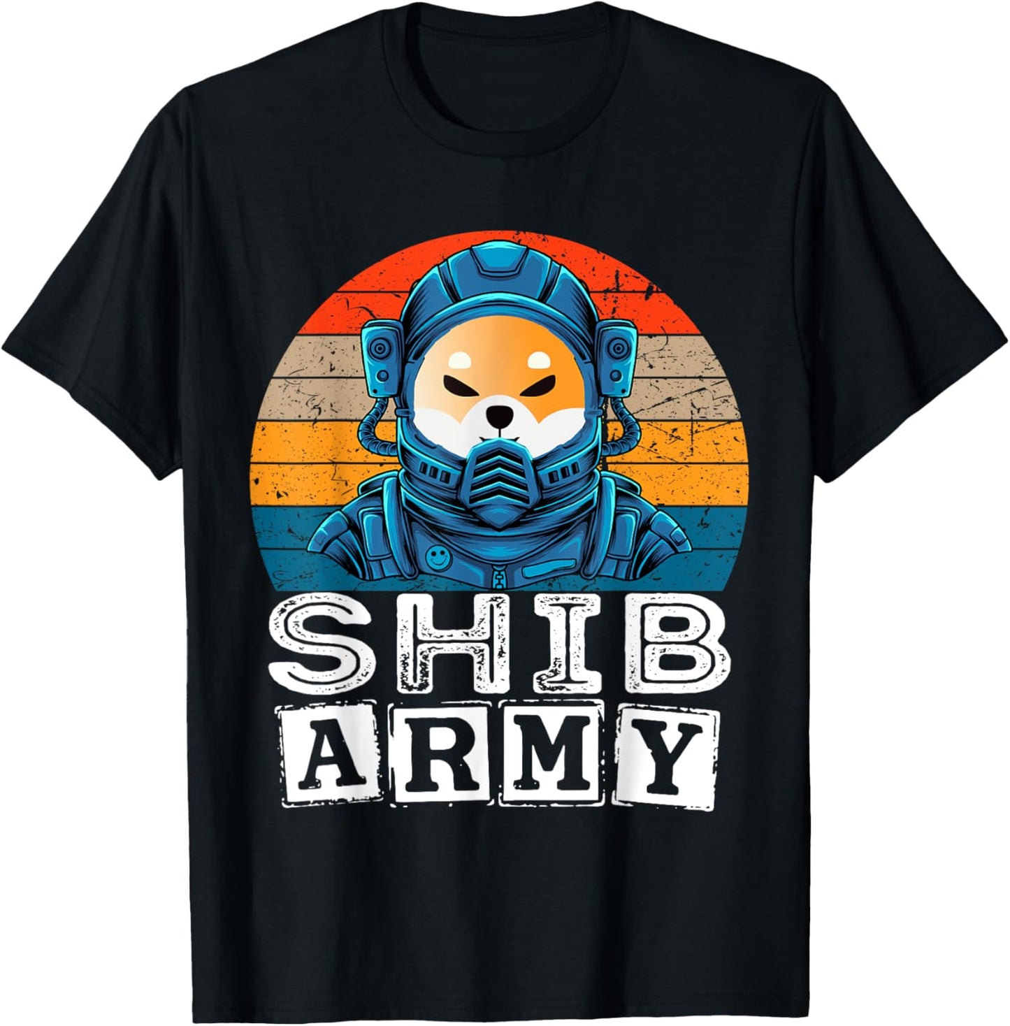 Cryptocurrency Shiba Inu Shib Army to the moon Crypto Meme T-Shirt - T-Shirt | Black