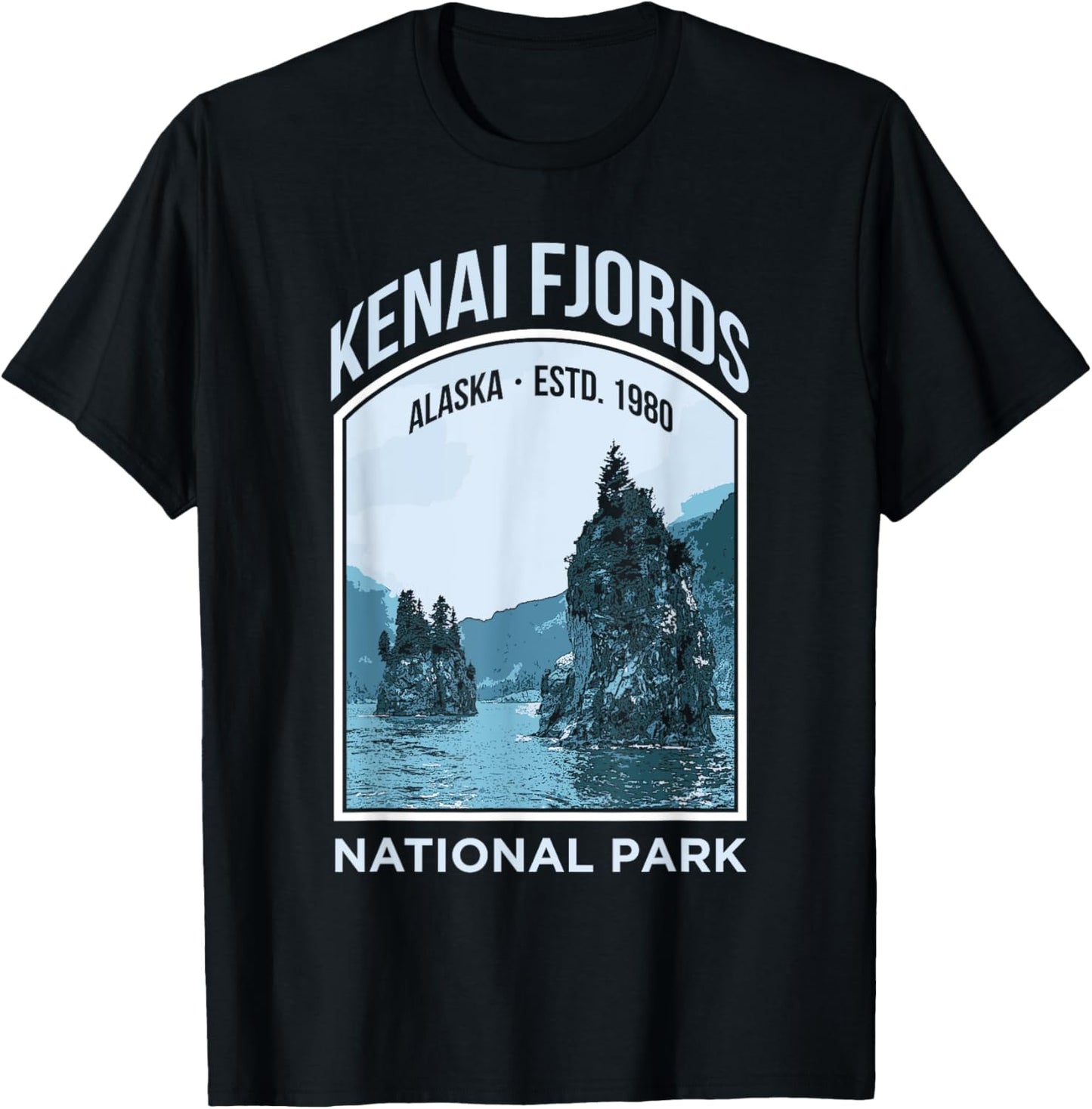 Kenai Fjords US National Park Alaska Gift T-Shirt - T-Shirt | Black