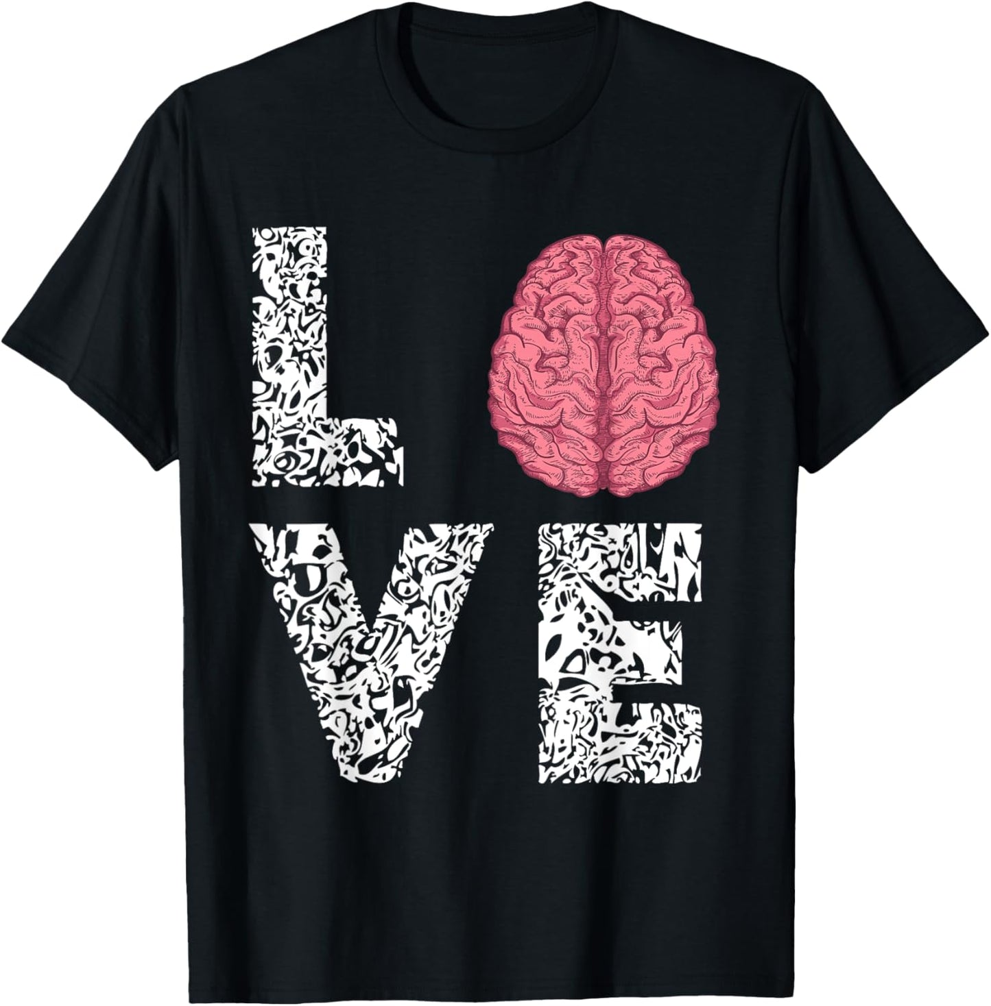 Neuro Nurse Love Brain Nurselife Neuroscience Nursing T-Shirt - T-Shirt | Black