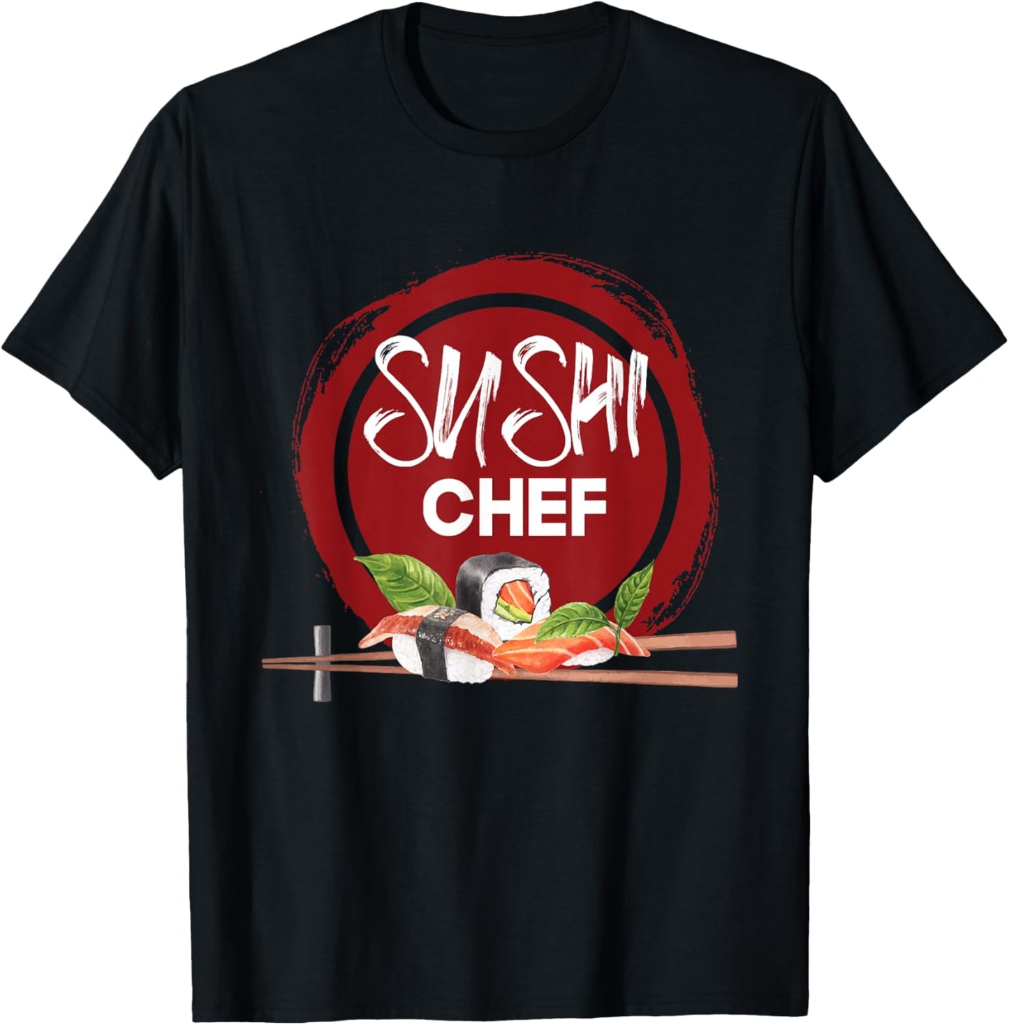 Sushi Chef - Anime Kawaii Japan Cuisine Chef Food Lover T-Shirt - T-Shirt | Black