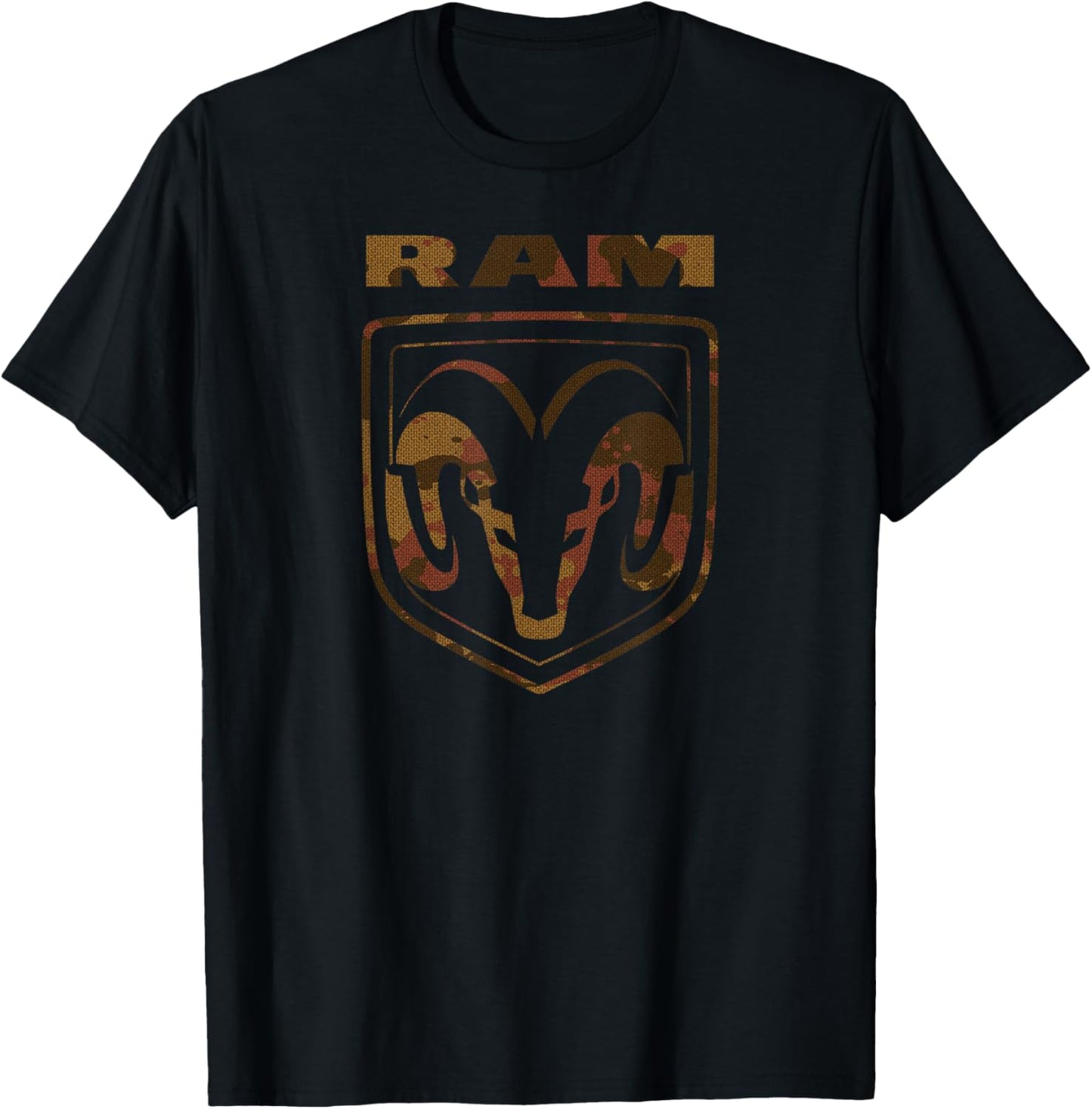 RAM Trucks Brown Camo Logo T-Shirt - T-Shirt | Black