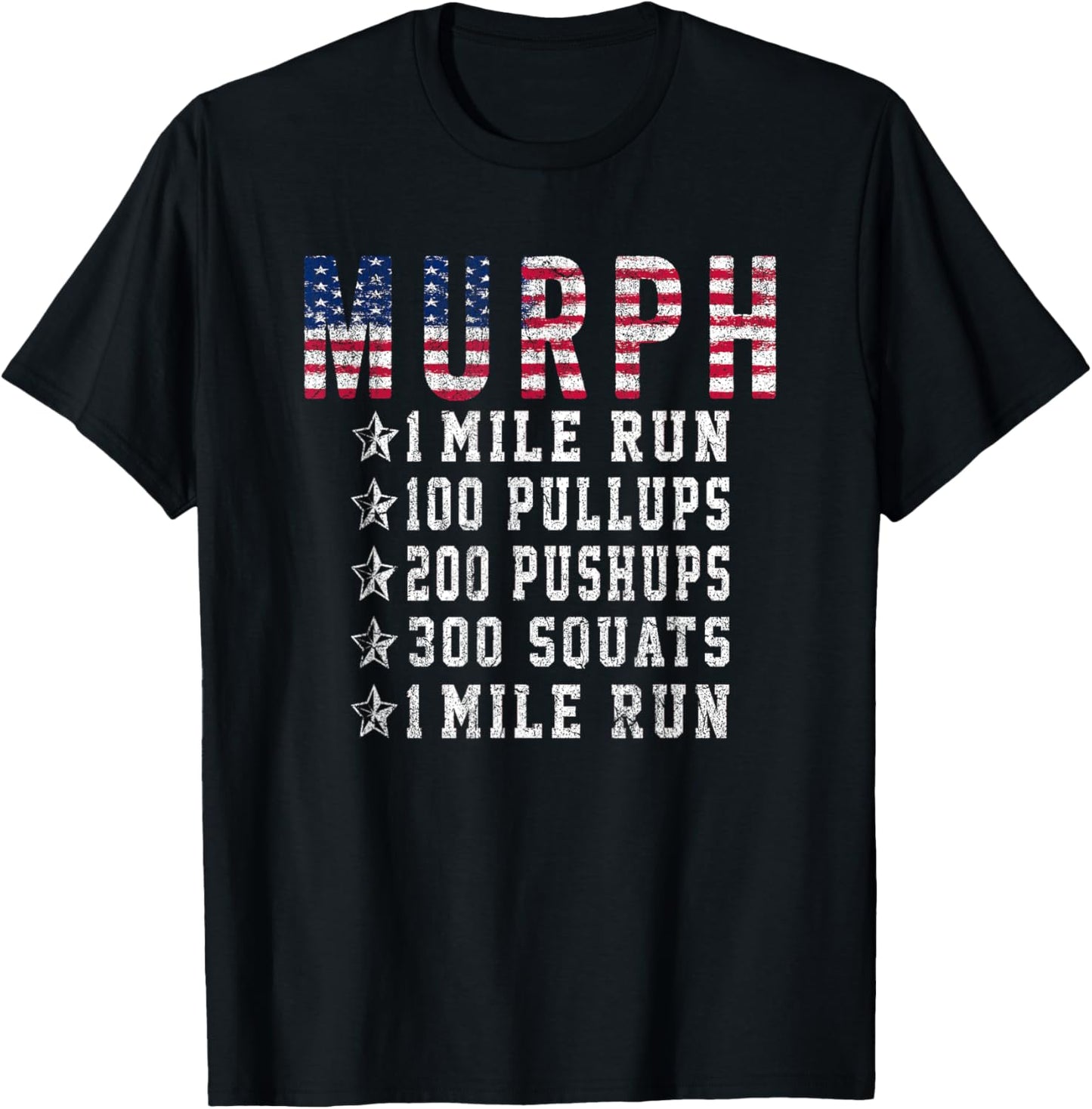 Murph Challenge Memorial Day Workout Gym Gear Patriotic T-Shirt - T-Shirt | Black