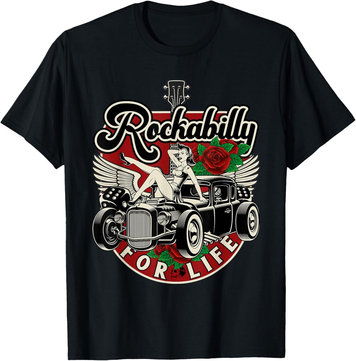 Rock 'N' Roll Kleidung u. Geschenke fr Rockabilly Vintage 50s RnR Design - Rockabilly for Life T-Shirt - T-Shirt | Black
