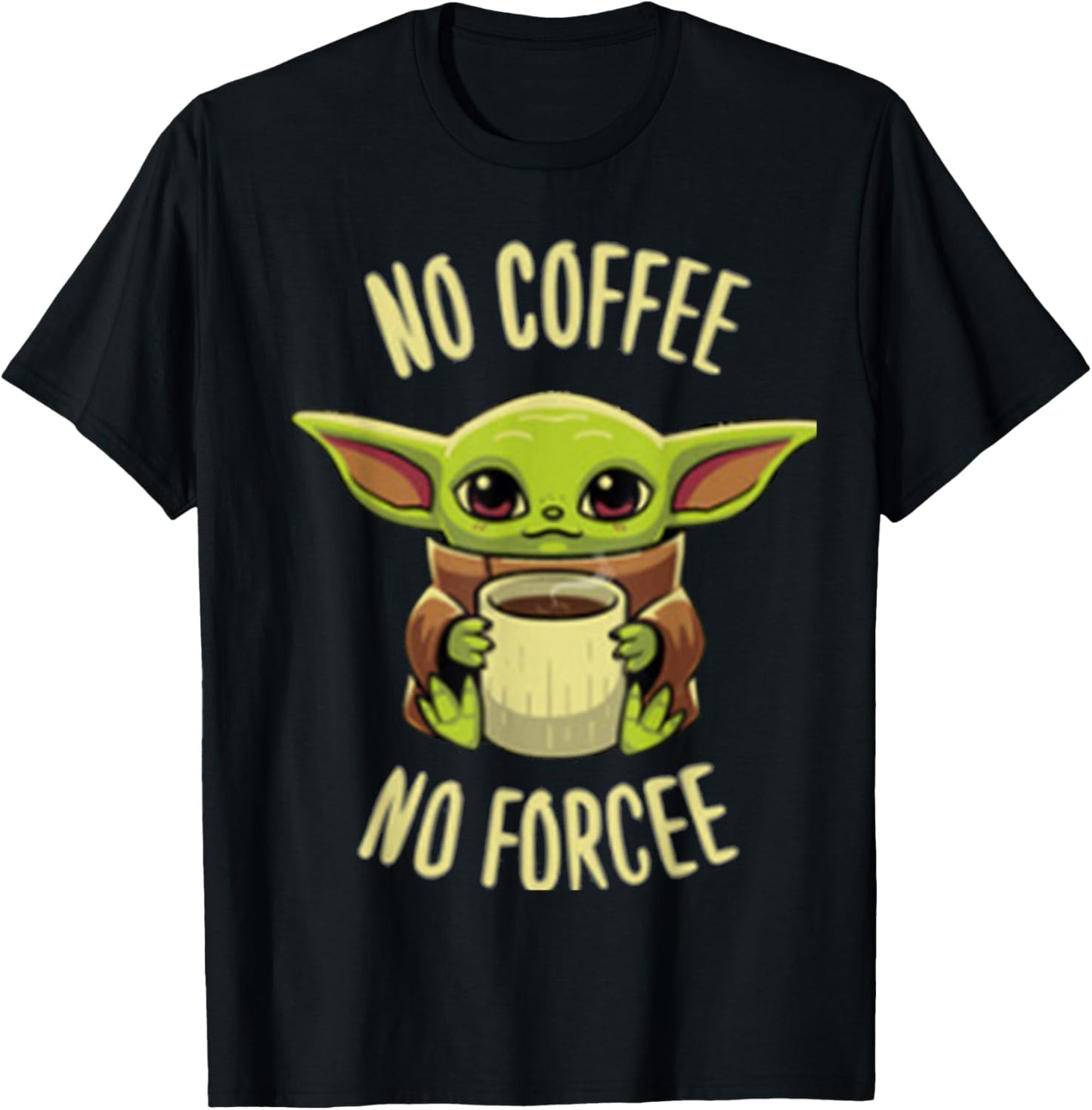 Baby yod-coffee cute , women and kid T-Shirt - T-Shirt | Black