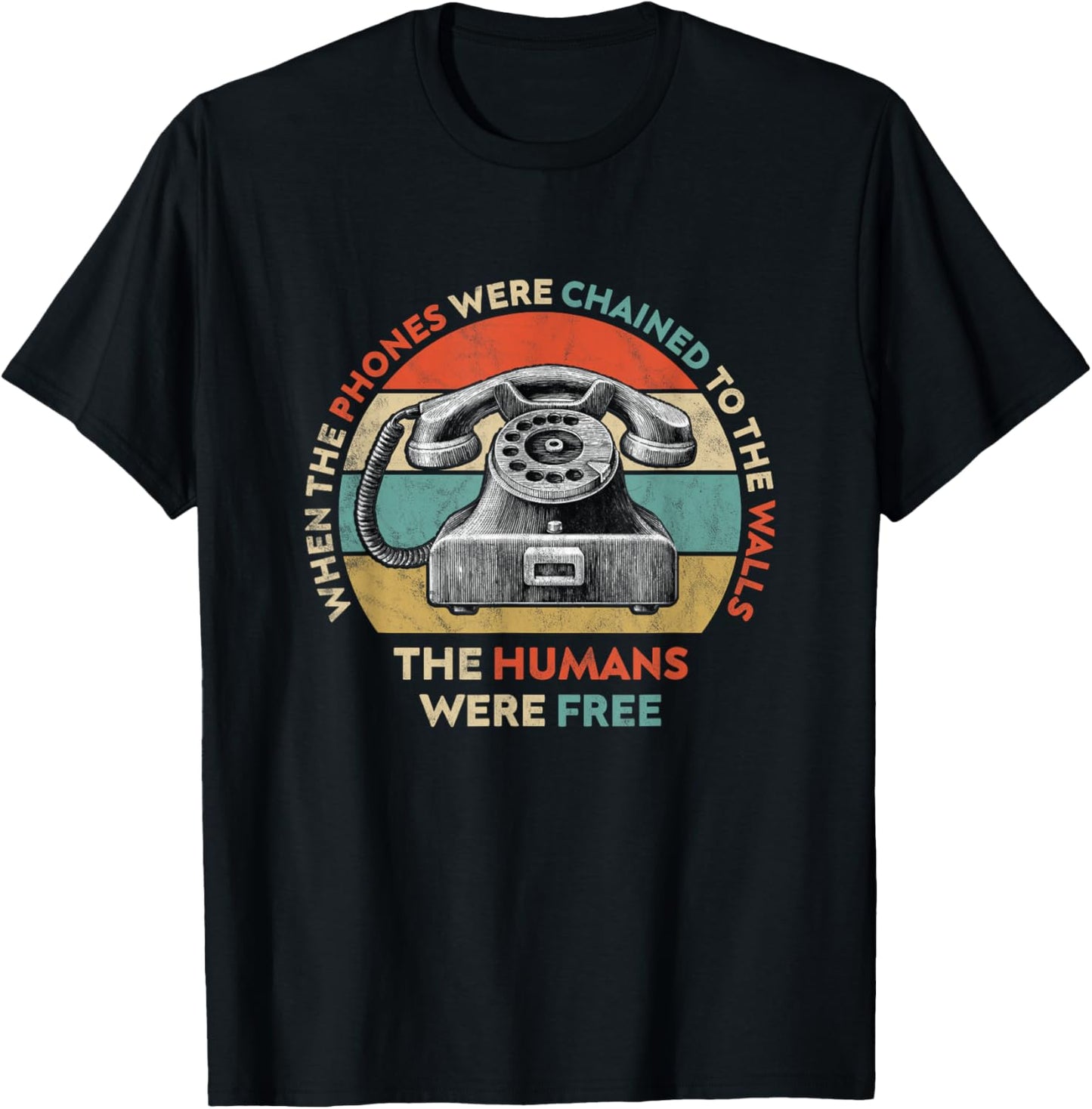 Funny Sarcastic Anti Cell Phone Grandparent Saying Luddite T-Shirt - T-Shirt | Black