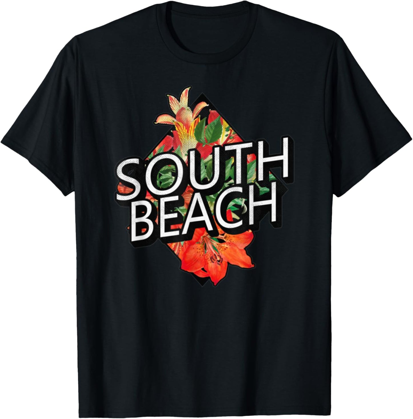 South Beach Miami Florida Beach Tropical Travel Women Kids T-Shirt - T-Shirt | Black