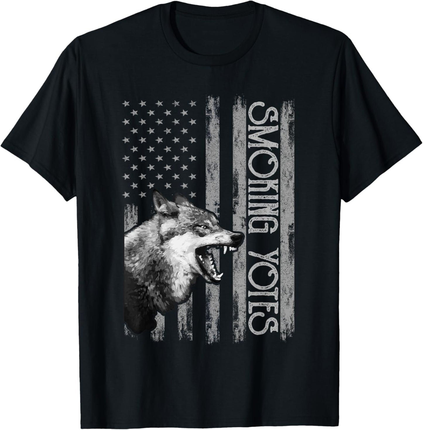 Coyote Hunting USA Apparel, American Flag Hunter US Men T-Shirt - T-Shirt | Black