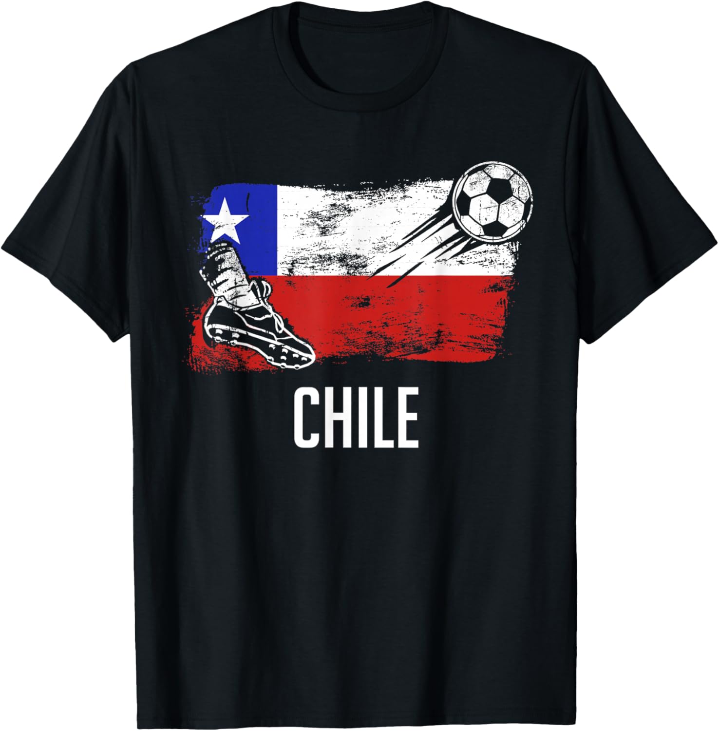 Chile Flag Jersey Chilean Soccer Team Chilean T-Shirt - T-Shirt | Black