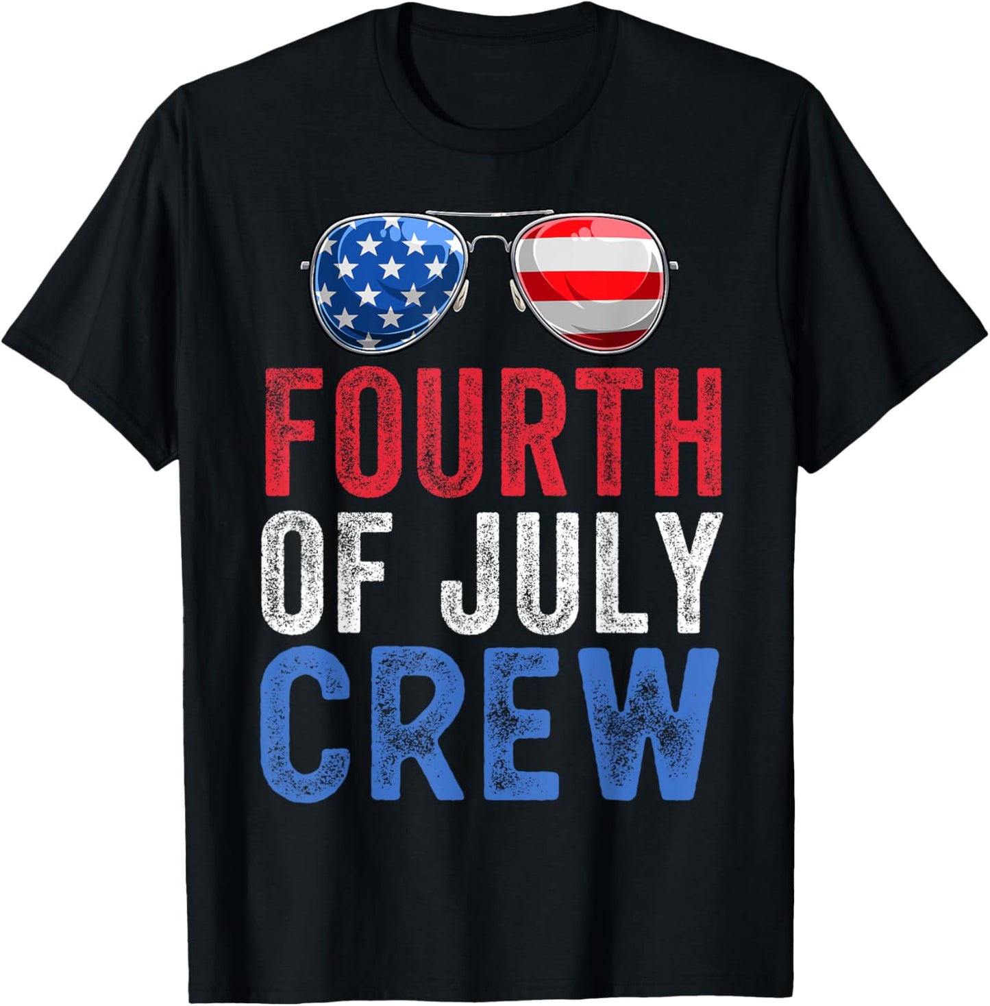 4th of July Crew Matching Family Funny Fourth of July Group Women Kids Men T-Shirt - T-Shirt | Black