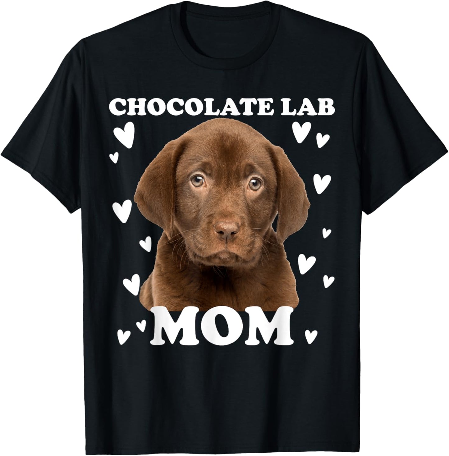 Chocolate Lab Mama Mother's Day Mum T-Shirt - T-Shirt | Black