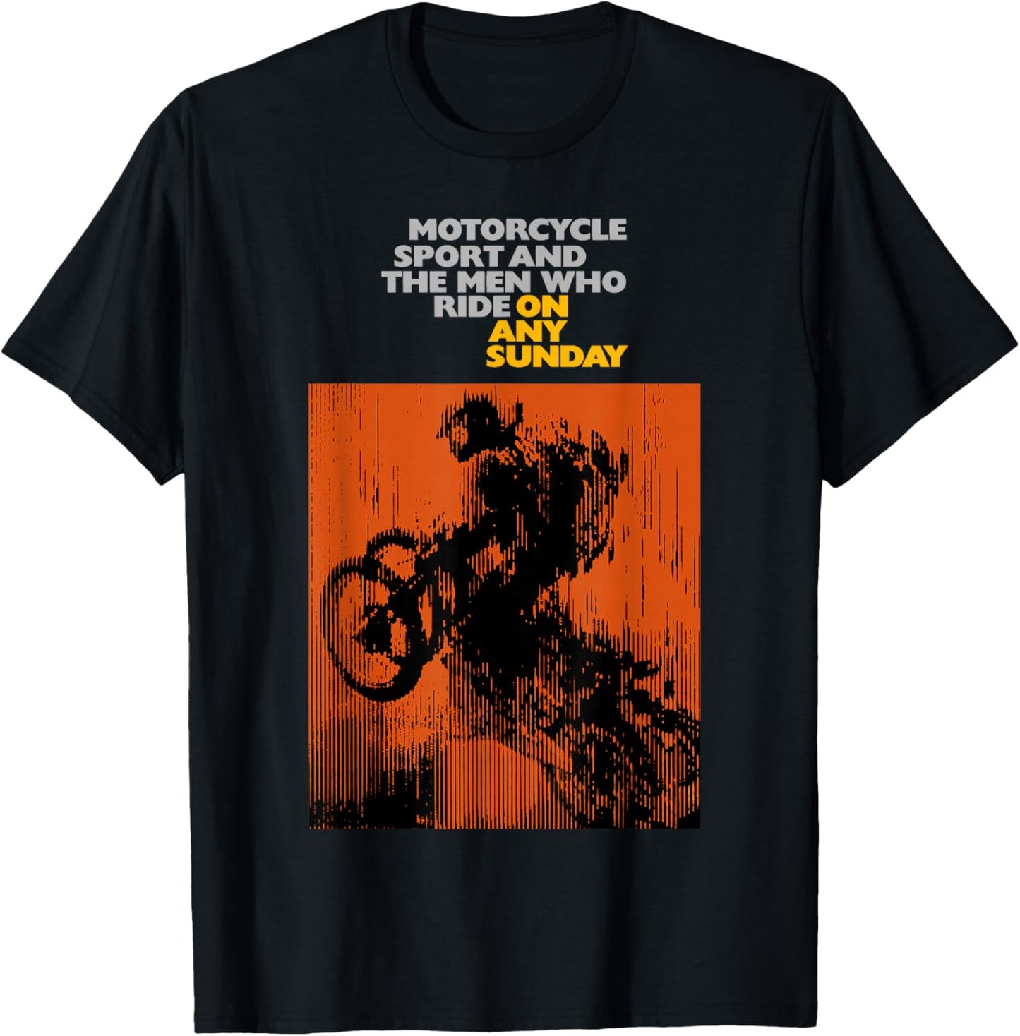 On Any Sunday 1971 Vintage Motorcycle Movie Poster T-Shirt - T-Shirt | Black