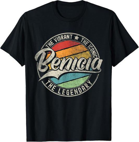 Benicia CA | California | Vintage Distressed T-Shirt - T-Shirt | Black