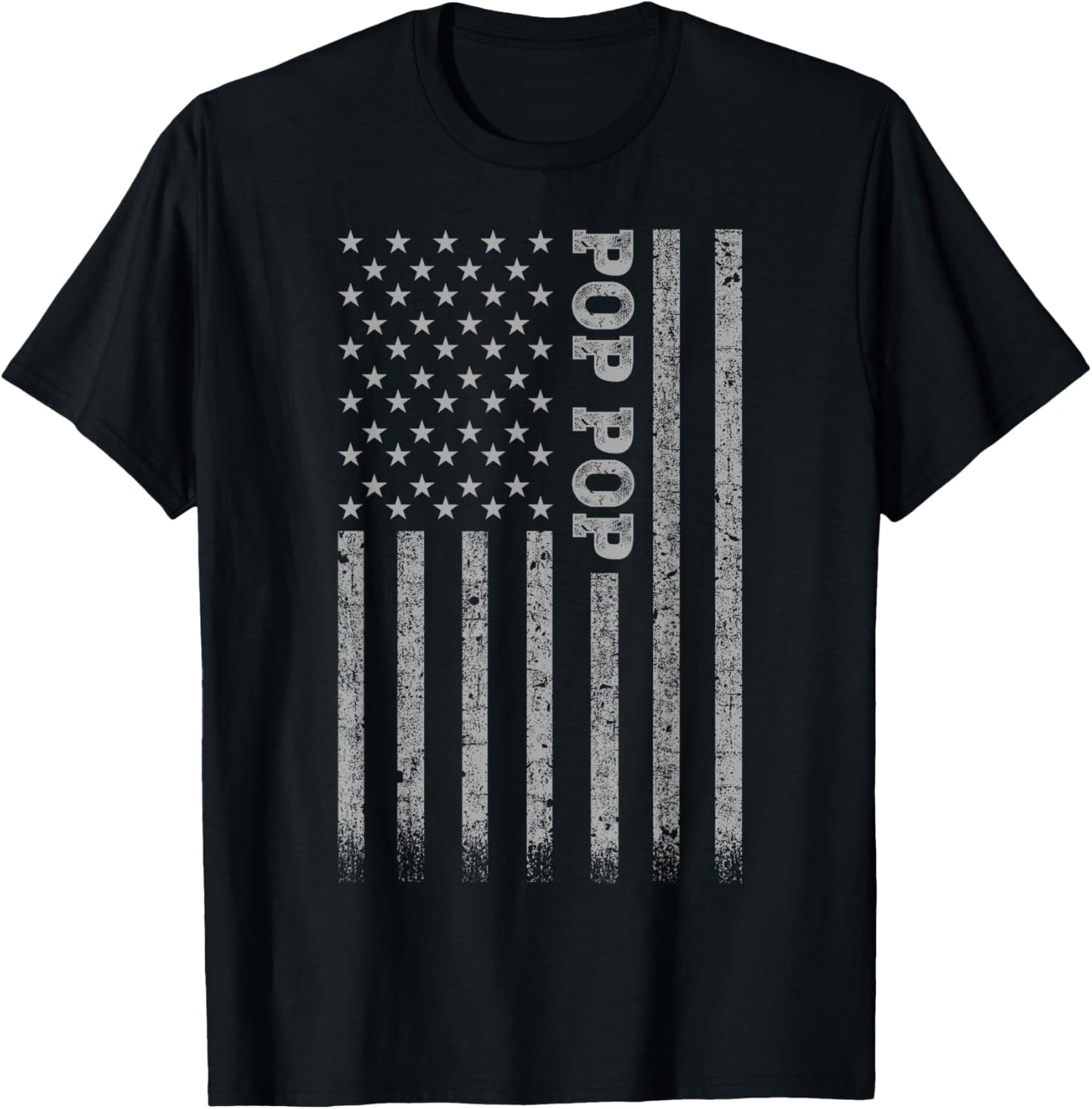 Gifts For Pop Pop Pop Pop American Flag T-Shirt - T-Shirt | Black