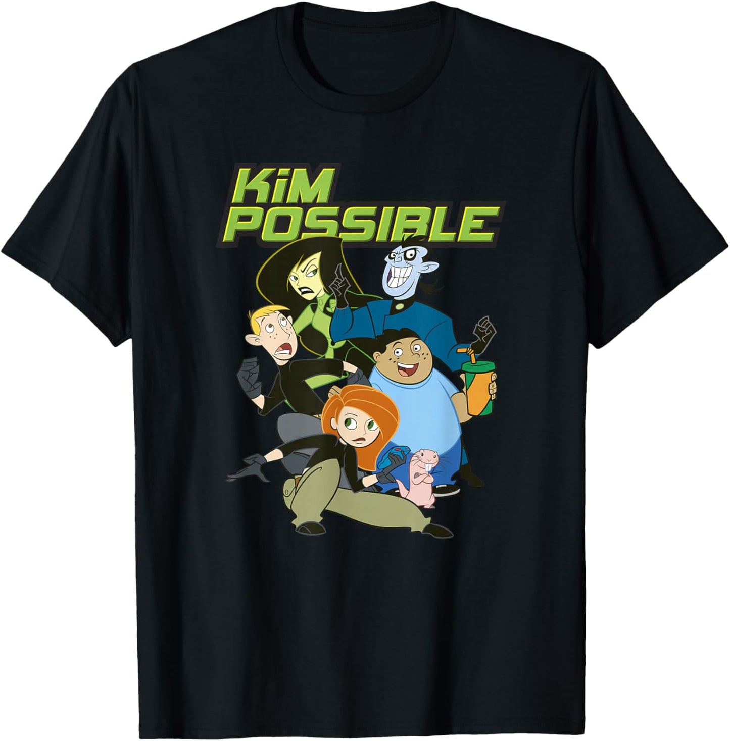 Disney Kim Possible Group Character Poster T-Shirt - T-Shirt | Black
