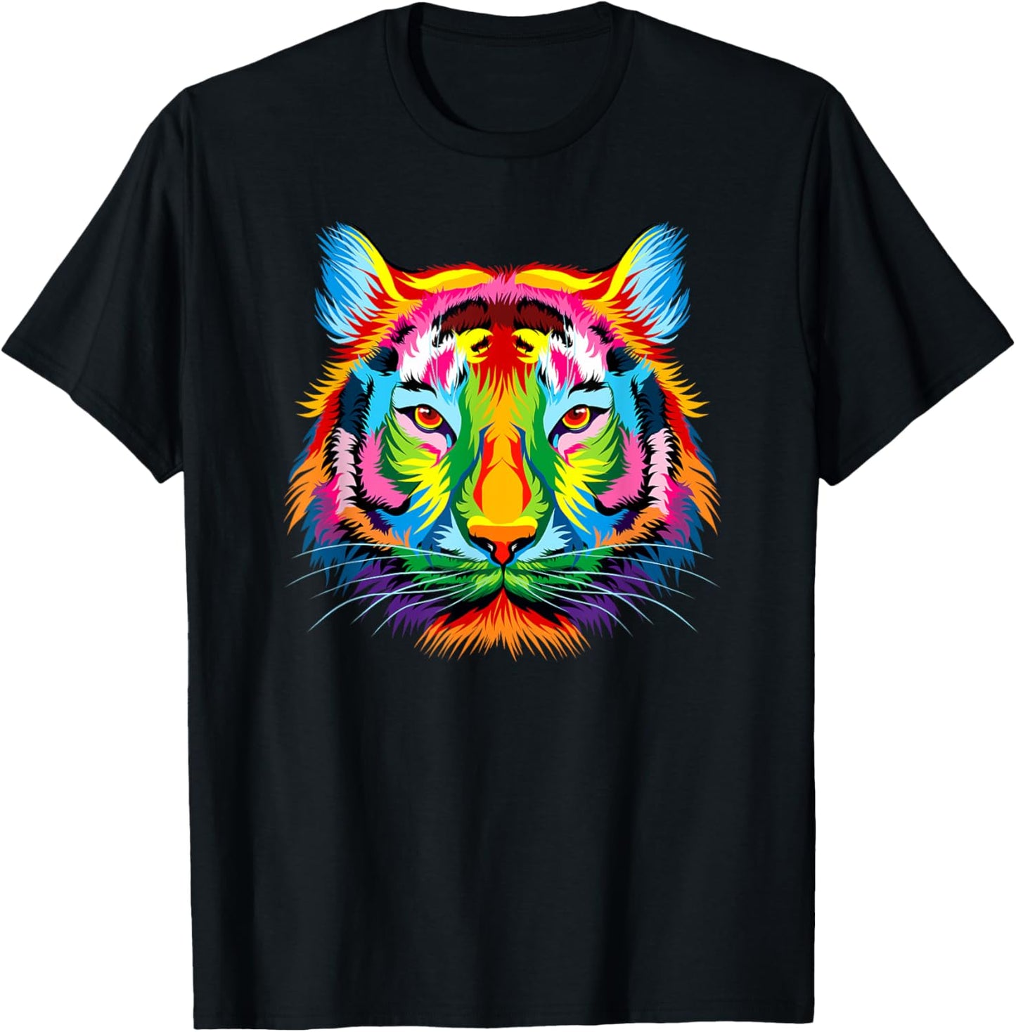 Colorful Tiger Head the Year of the Tiger Costume T-Shirt - T-Shirt | Black