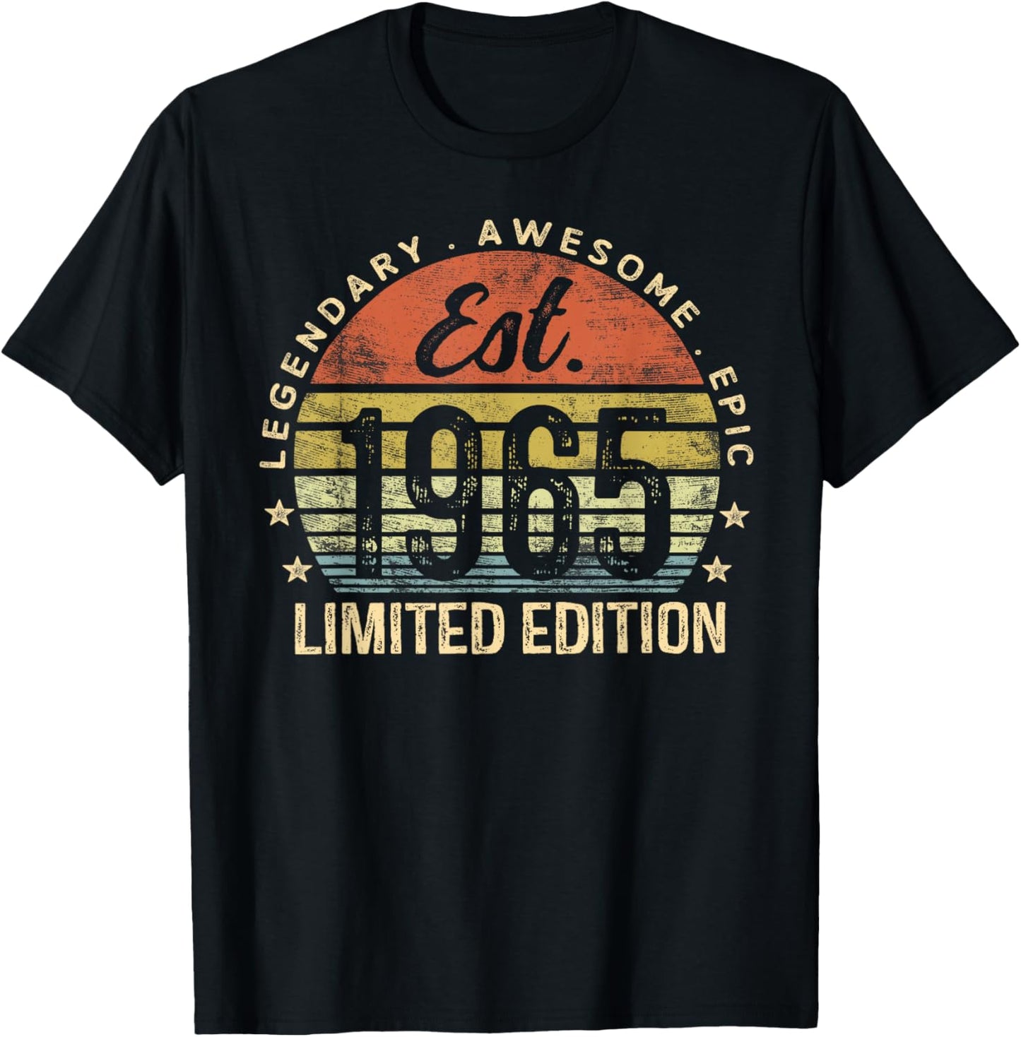 Est 1965 Limited Edition 60th Birthday Vintage 60 Year Old T-Shirt - T-Shirt | Black