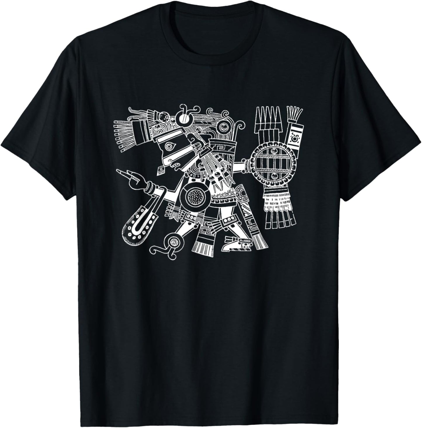 Maya patron deity Tezcatlipoca warrior Aztec Indians Mexico T-Shirt - T-Shirt | Black