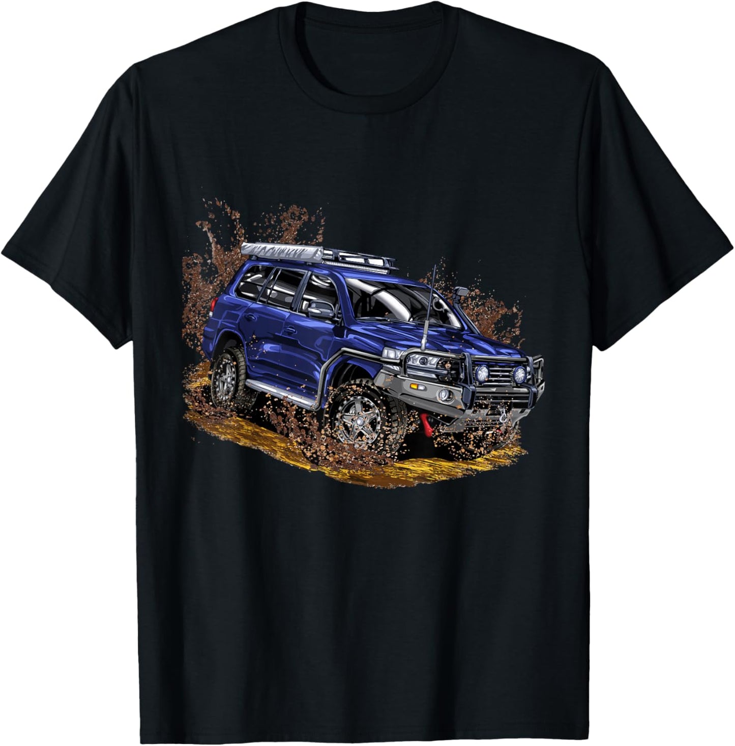 Offroad Land Vehicle Truck 4x4 4wd Cruiser Adventure Dirt T-Shirt - T-Shirt | Black